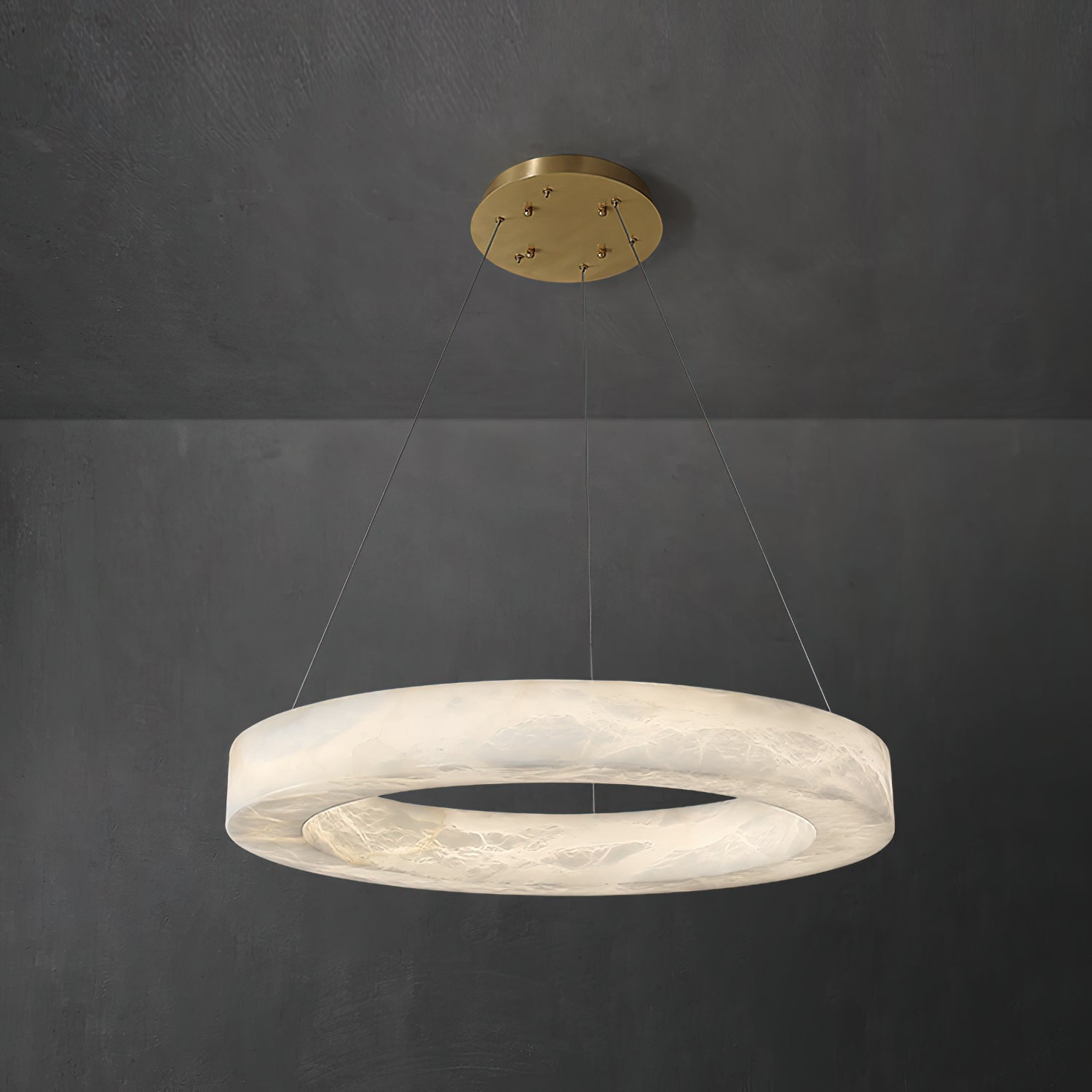 Plotuvyn Luxury Ring Alabaster Chandelier - Letslighting