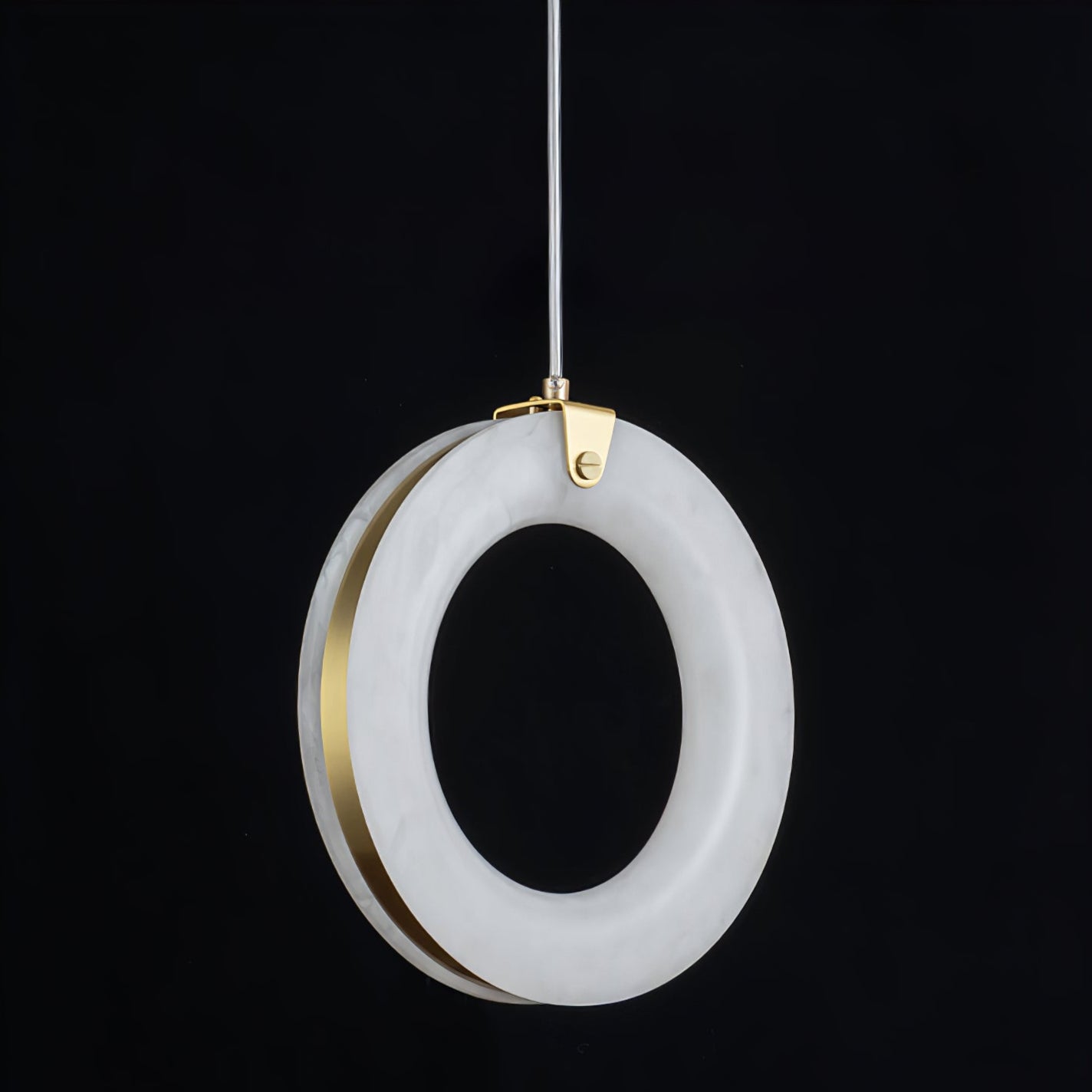Alabaster Modern Metal Pendant Light