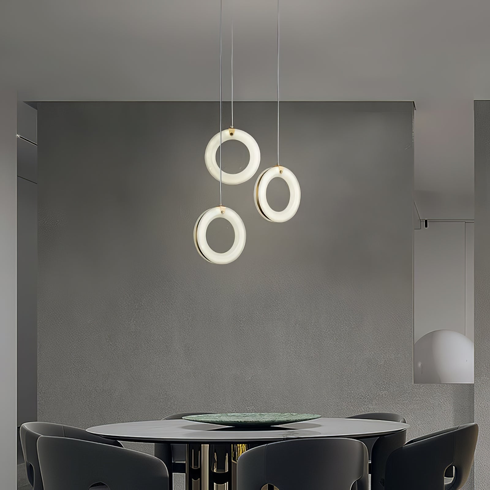 Alabaster Modern Metal Pendant Light
