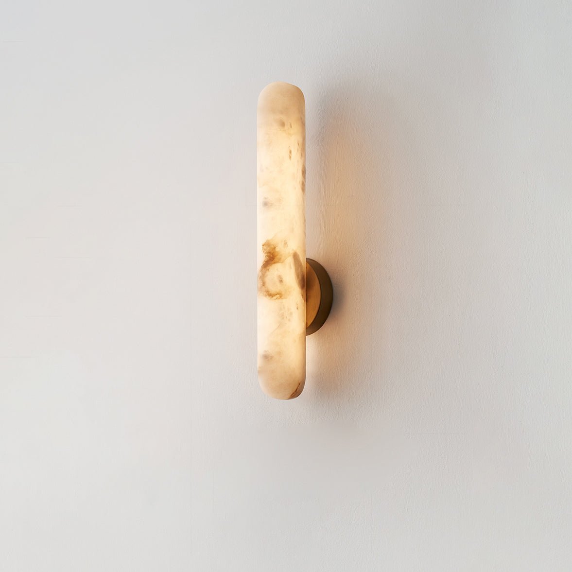Rod Modern Alabaster & Brass Sconce