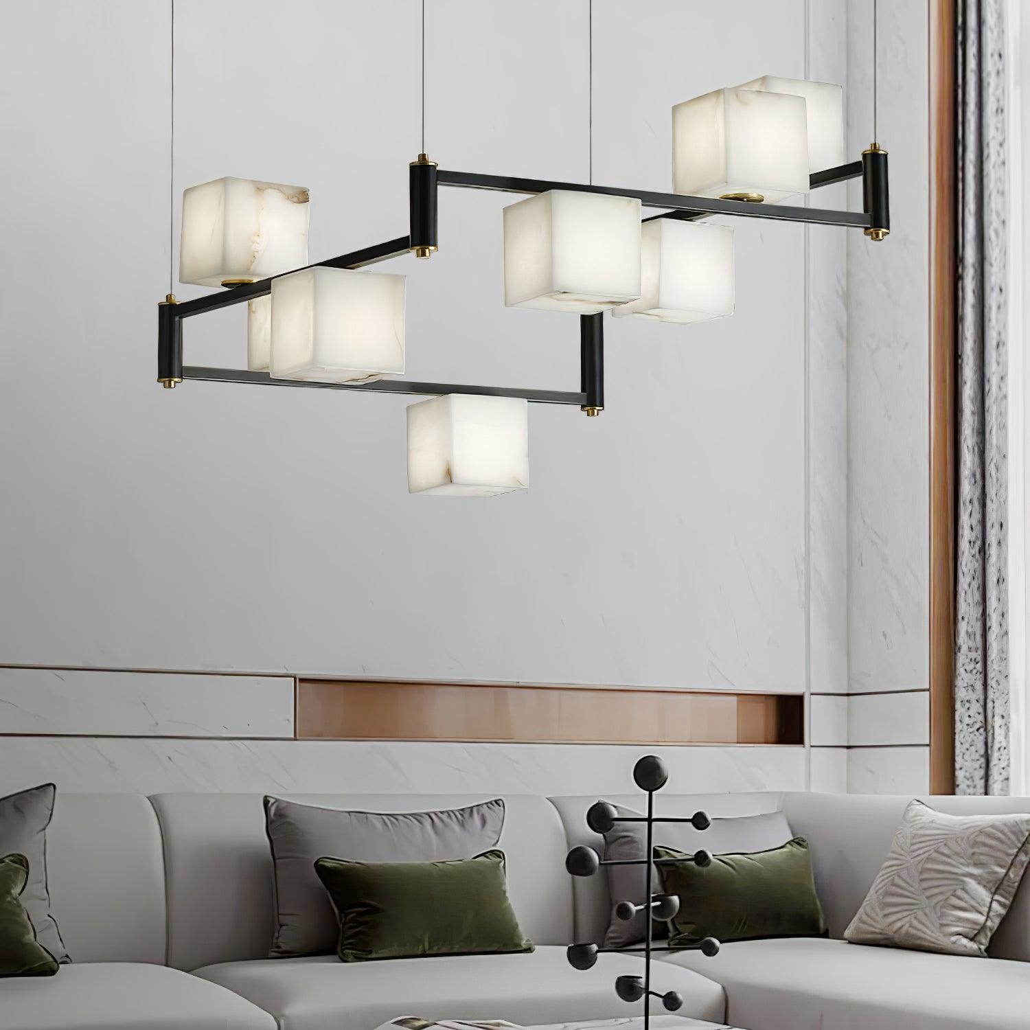Ostruvye Individual Creativity Box Alabaster Chandelier - Letslighting