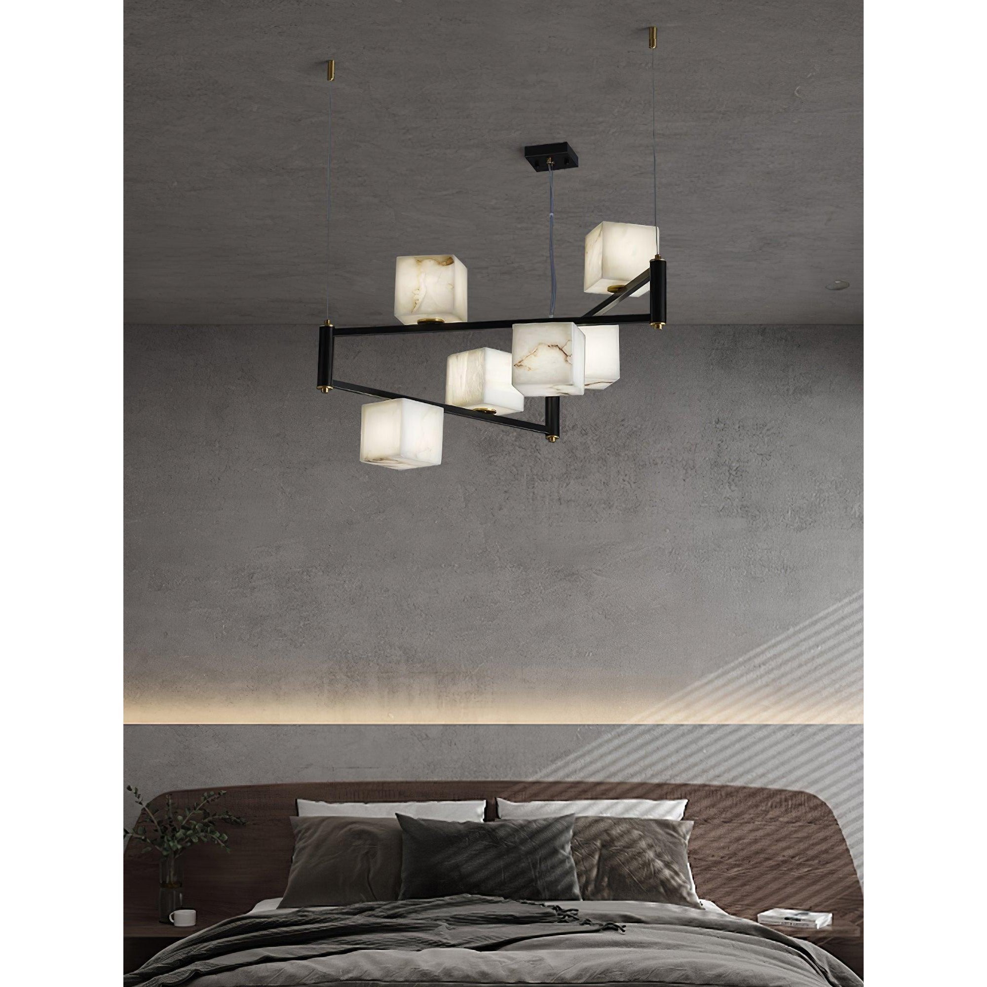 Ostruvye Individual Creativity Box Alabaster Chandelier - Letslighting