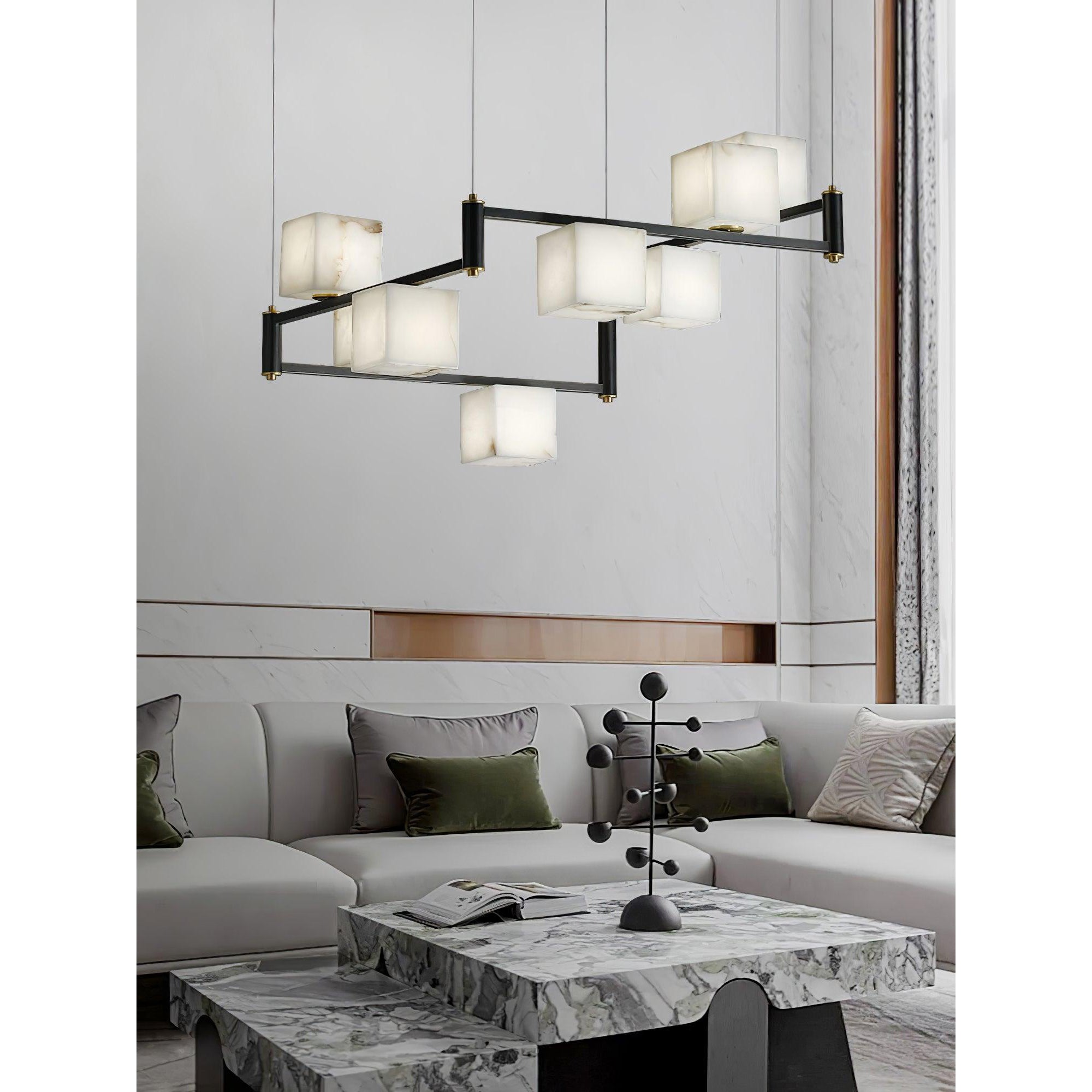 Ostruvye Individual Creativity Box Alabaster Chandelier - Letslighting