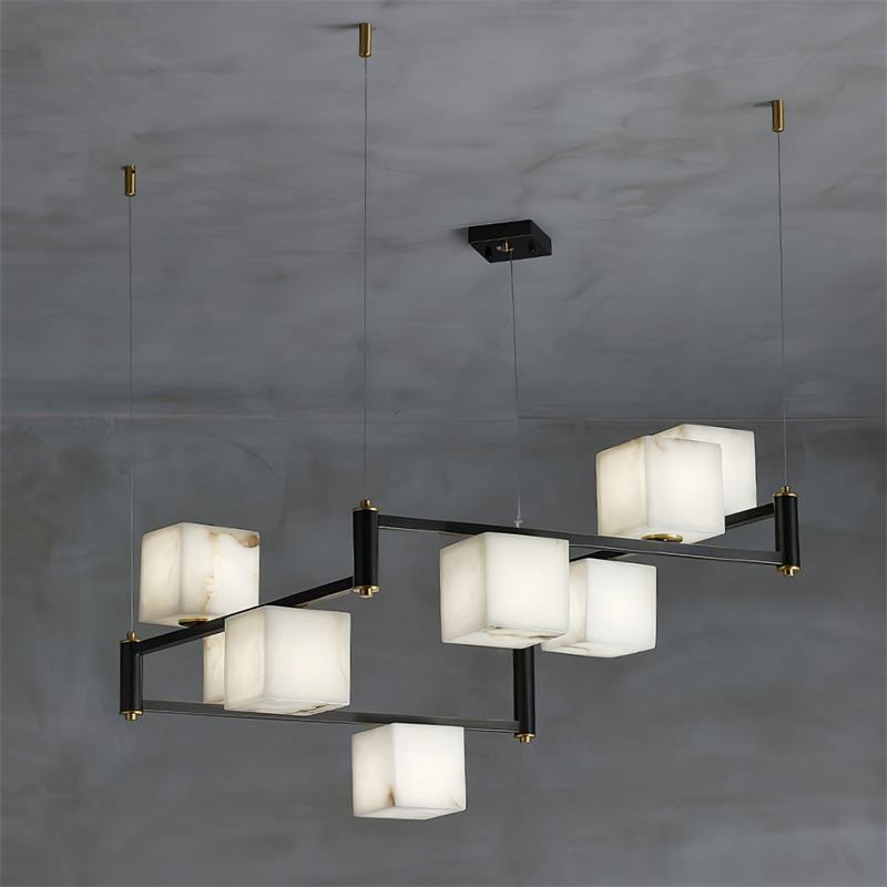 Ostruvye Individual Creativity Box Alabaster Chandelier - Letslighting