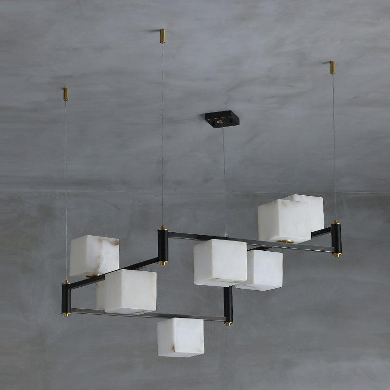 Ostruvye Individual Creativity Box Alabaster Chandelier - Letslighting