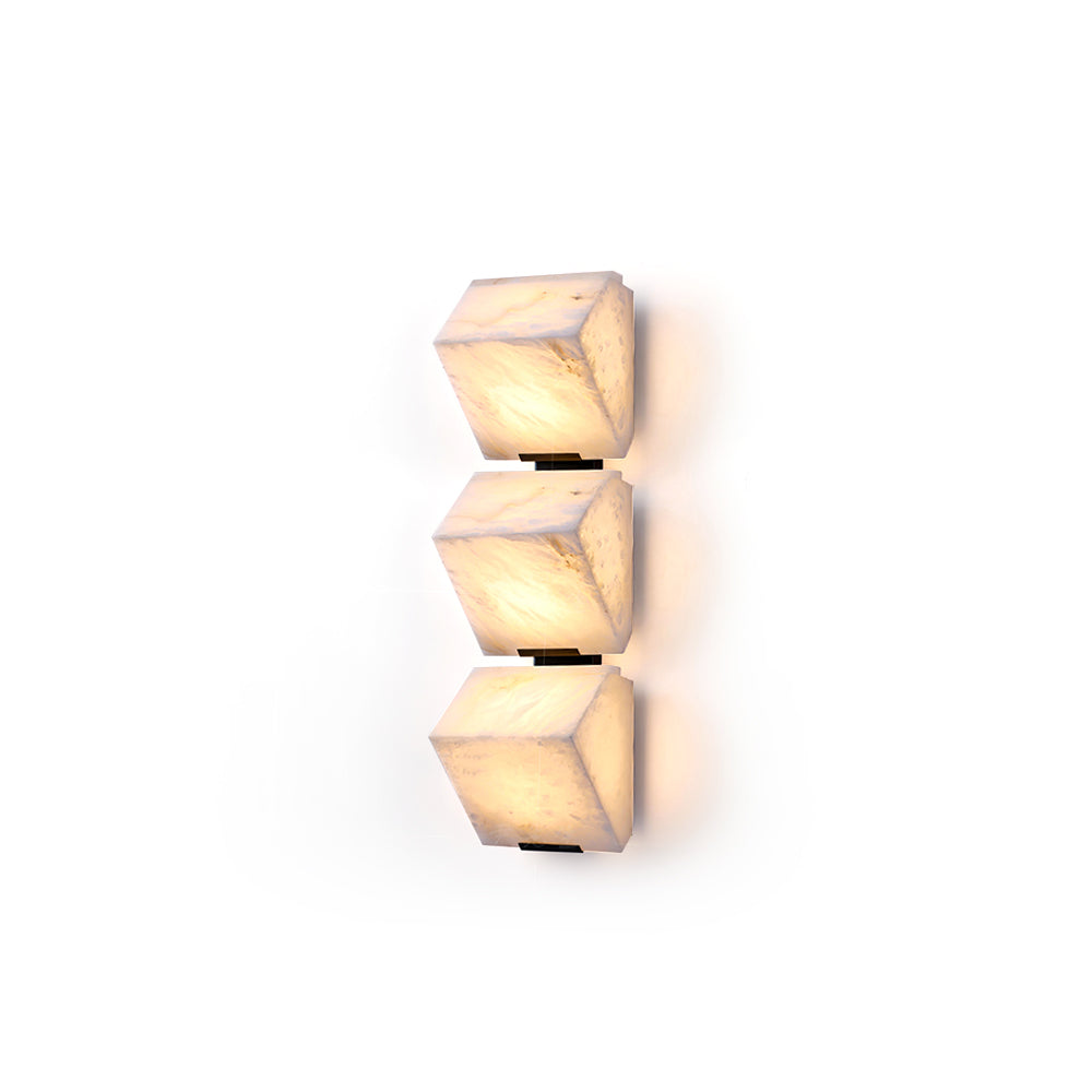 Alabaster Wall Lamp Staircase Sculptural Cubes - Letslighting