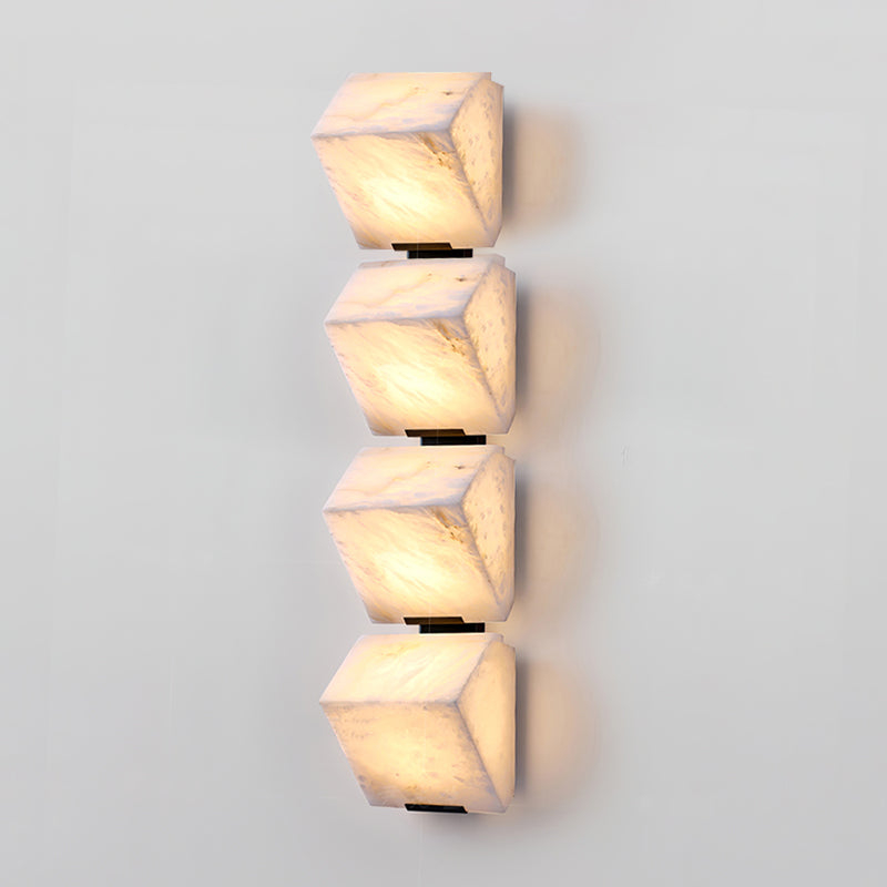 Alabaster Wall Lamp Staircase Sculptural Cubes - Letslighting