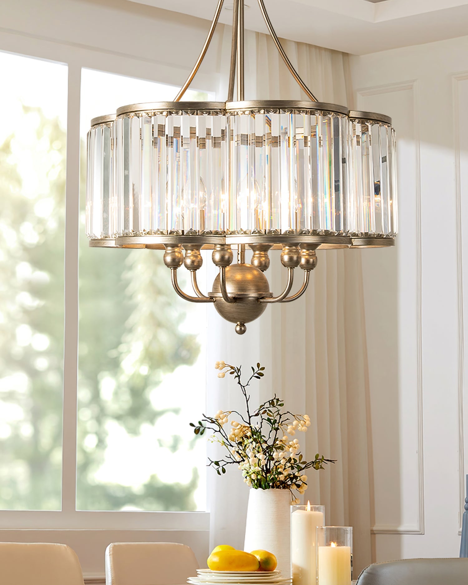 Alaisha Crystal Chandelier Elegant Lighting Fixture - Letslighting