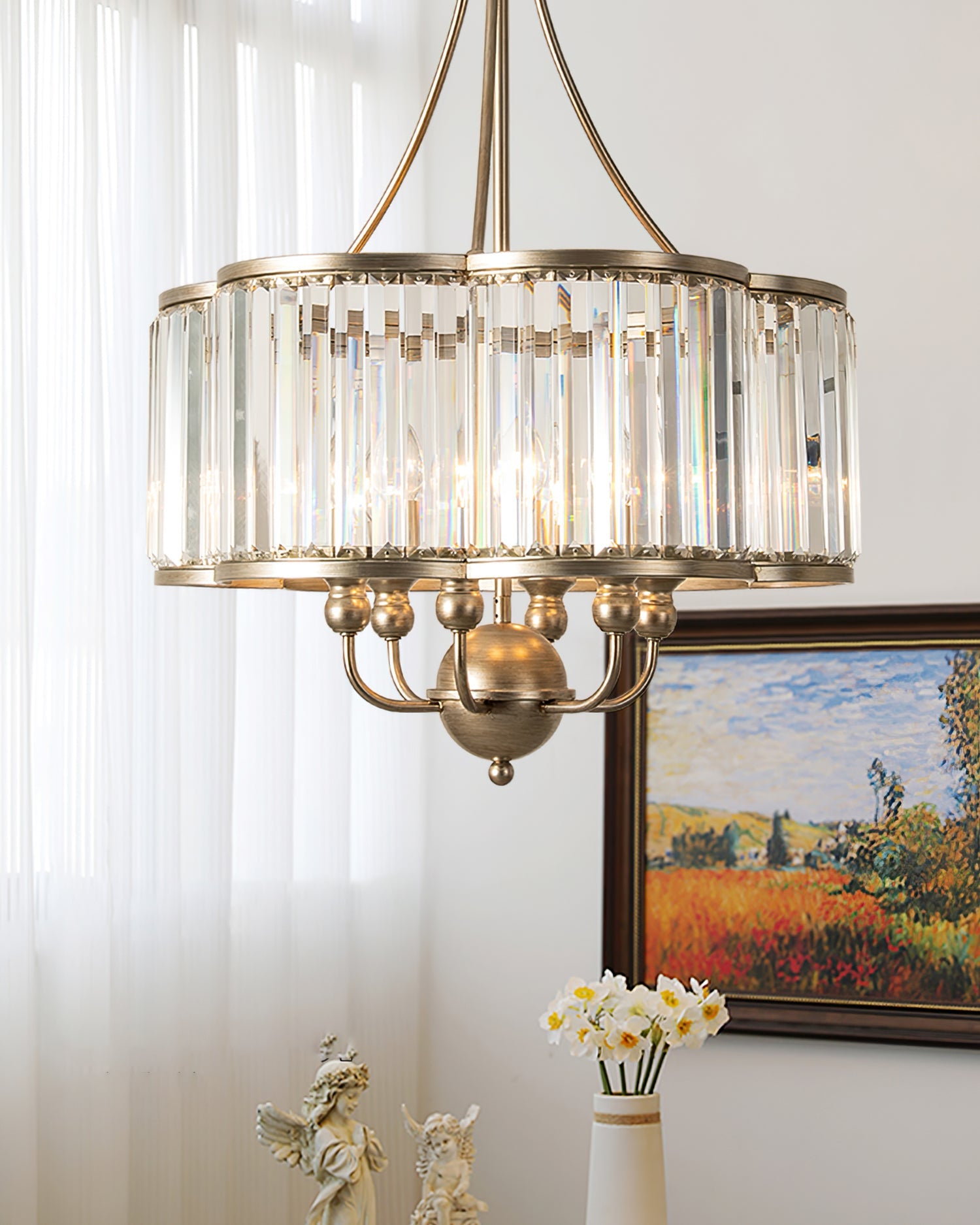 Alaisha Crystal Chandelier Elegant Lighting Fixture - Letslighting