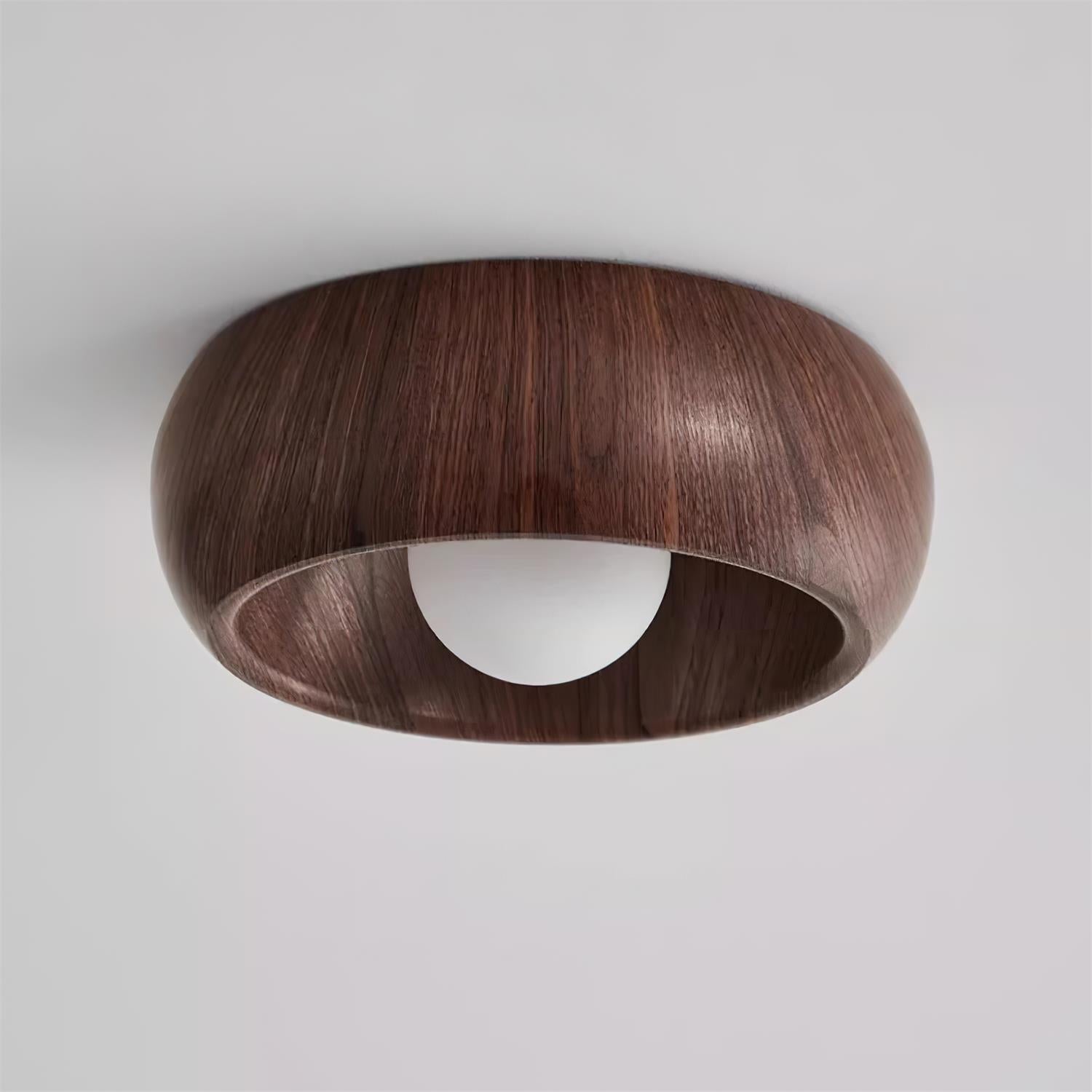 Alana Ceiling Light Minimalist Wood Finish Fixture - Letslighting