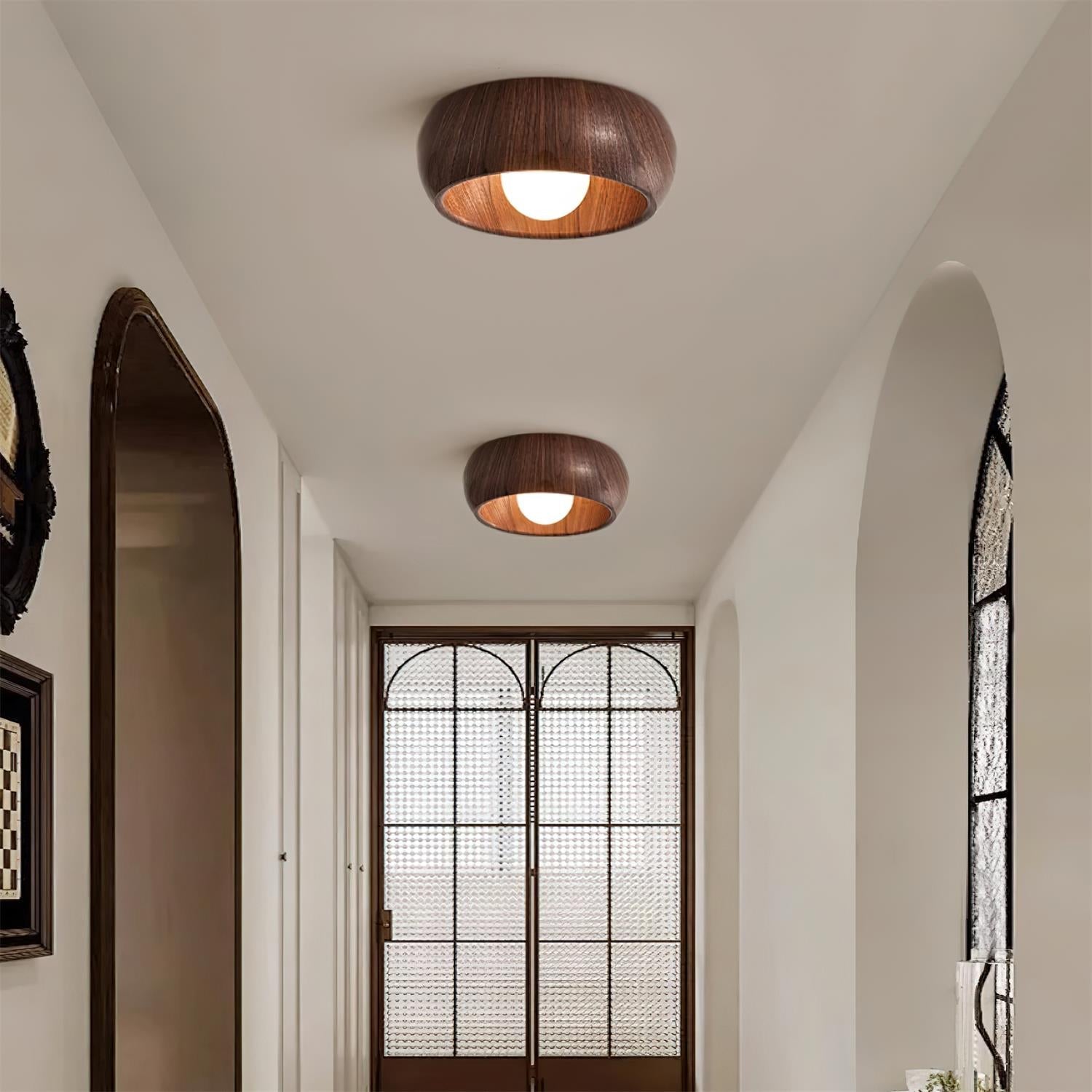 Alana Ceiling Light Minimalist Wood Finish Fixture - Letslighting