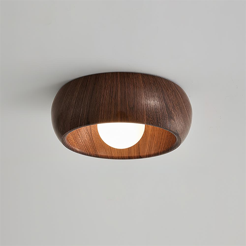 Alana Ceiling Light Minimalist Wood Finish Fixture - Letslighting