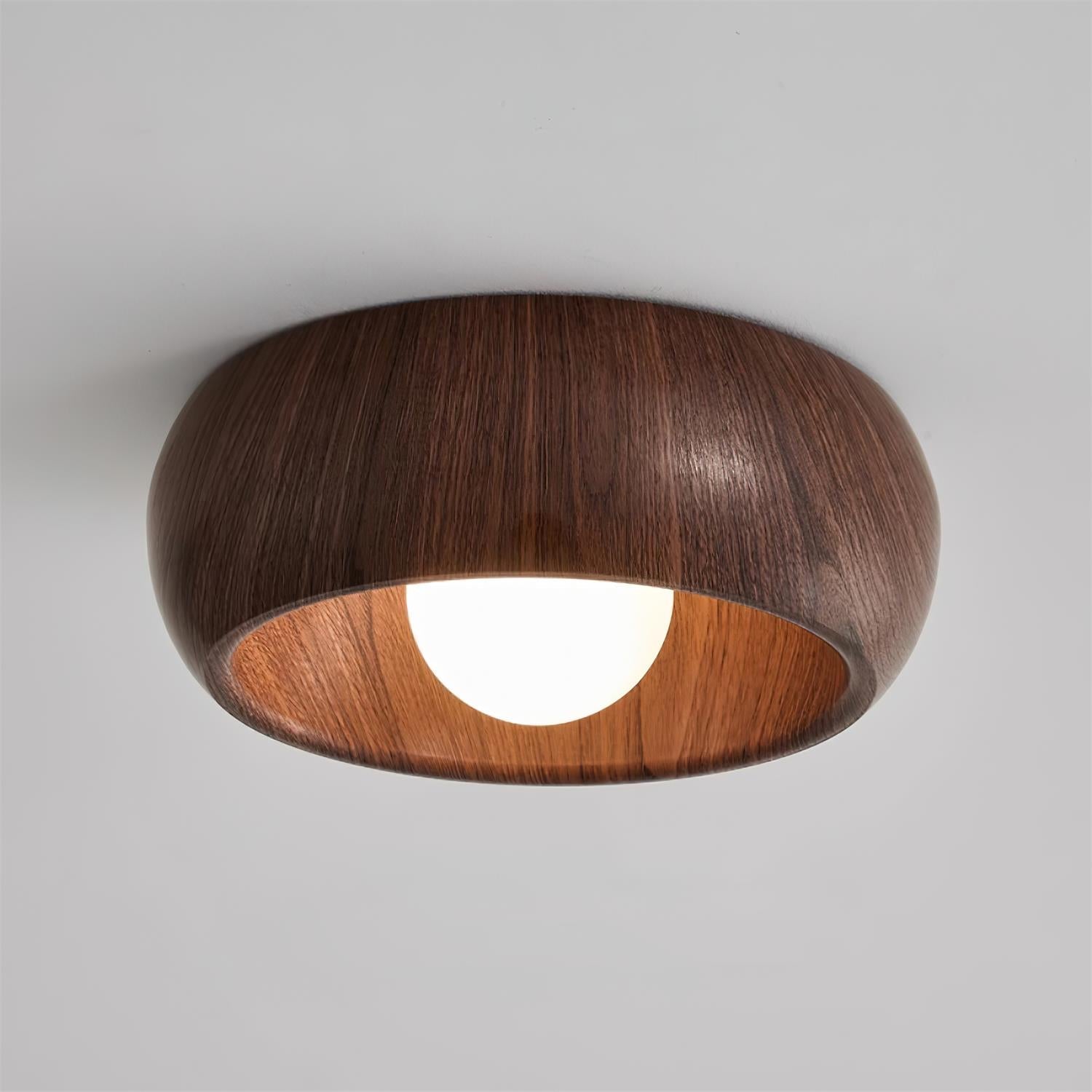 Alana Ceiling Light Minimalist Wood Finish Fixture - Letslighting