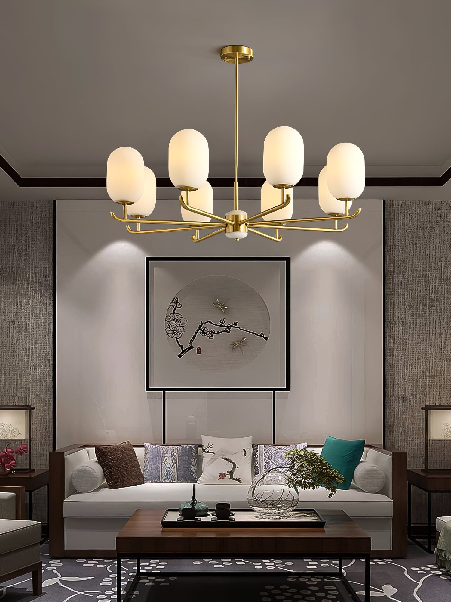 Sifuvyn Modern Geometric Glass Chandelier - Letslighting