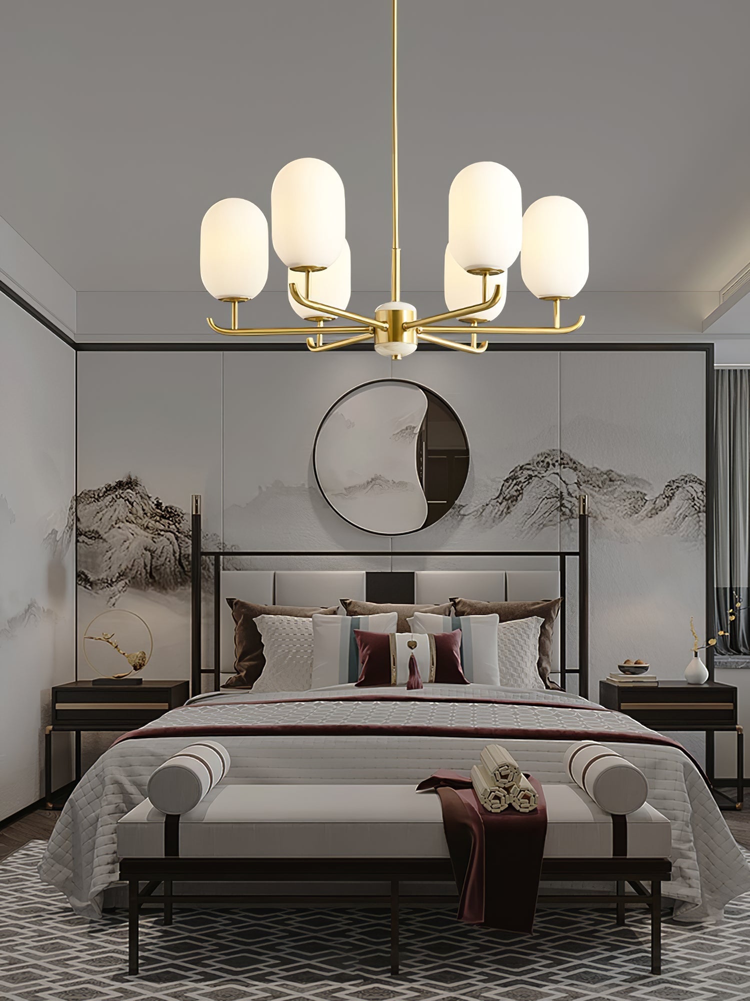 Sifuvyn Modern Geometric Glass Chandelier - Letslighting