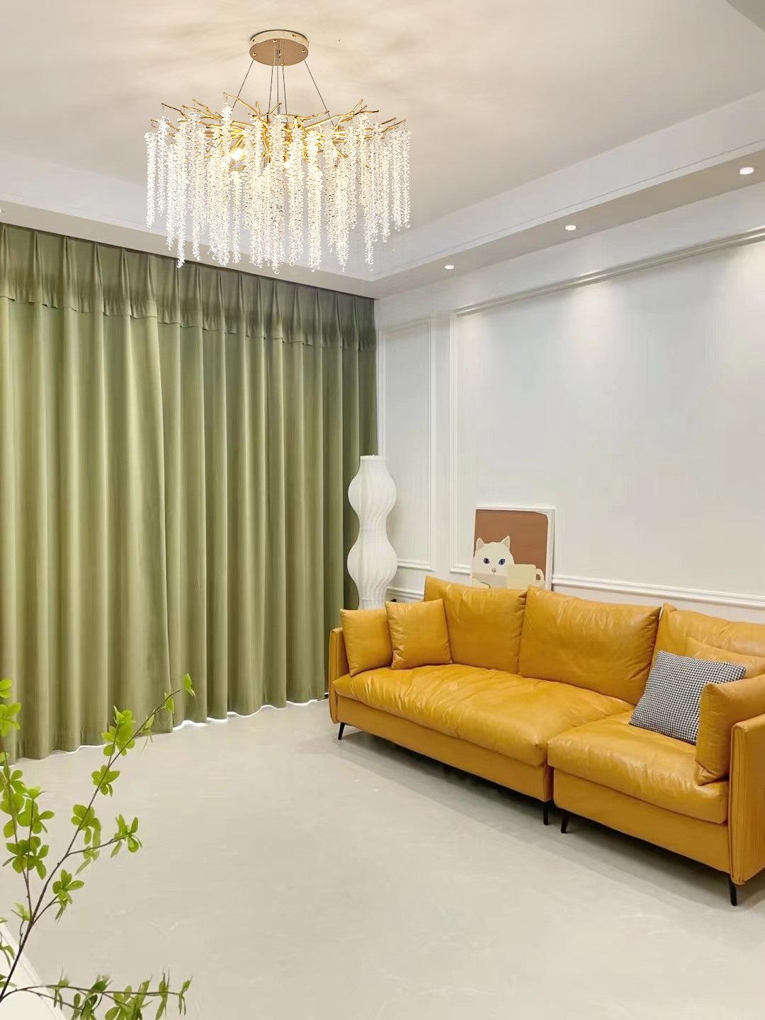 Lustra Chandelier Gold Crystal Branch Elegant - Letslighting