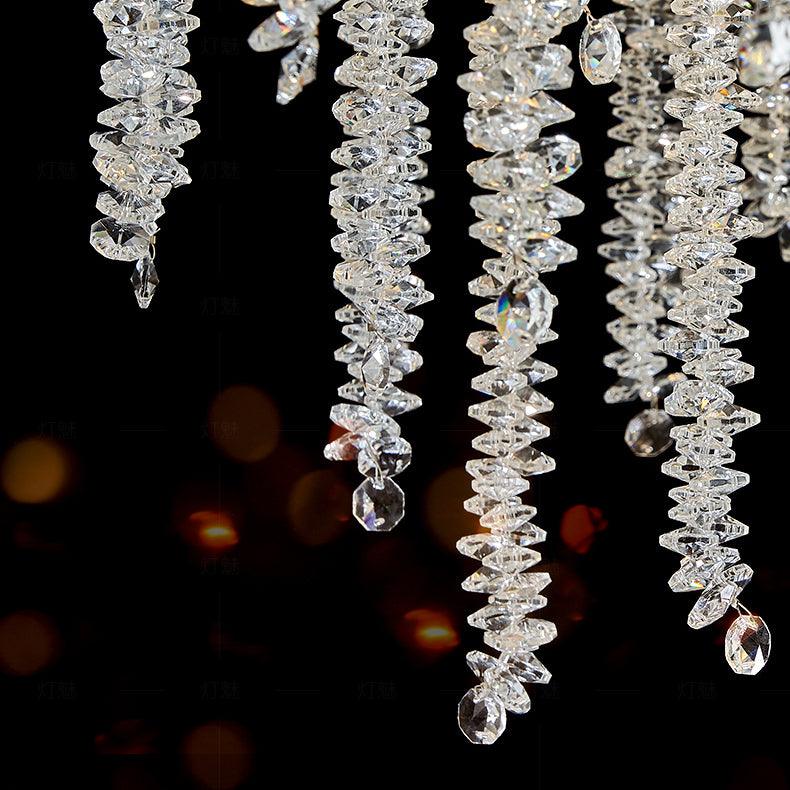 Lustra Chandelier Gold Crystal Branch Elegant - Letslighting