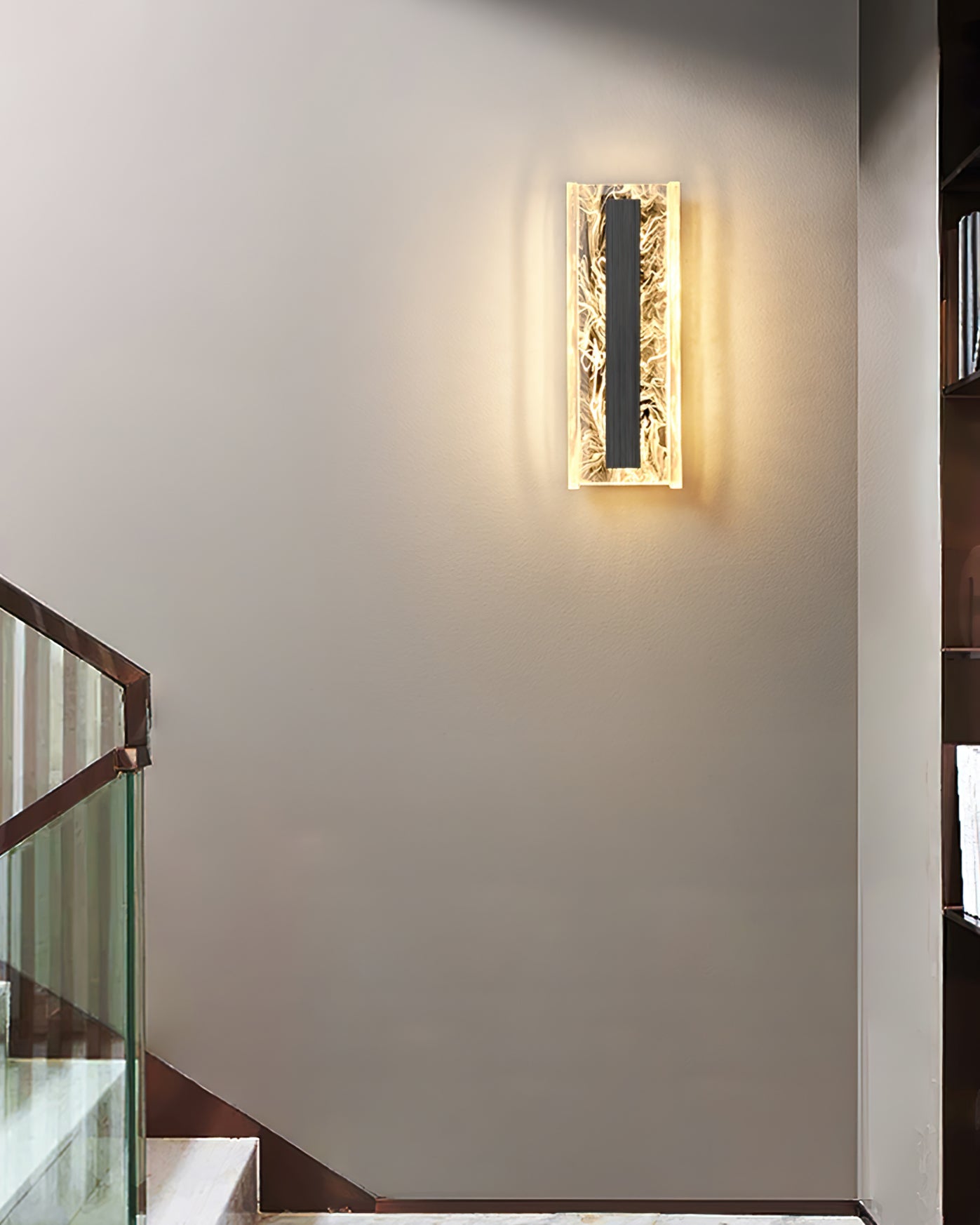 Alberta Wall Lamp Modern Textured Glass Sconce - Letslighting