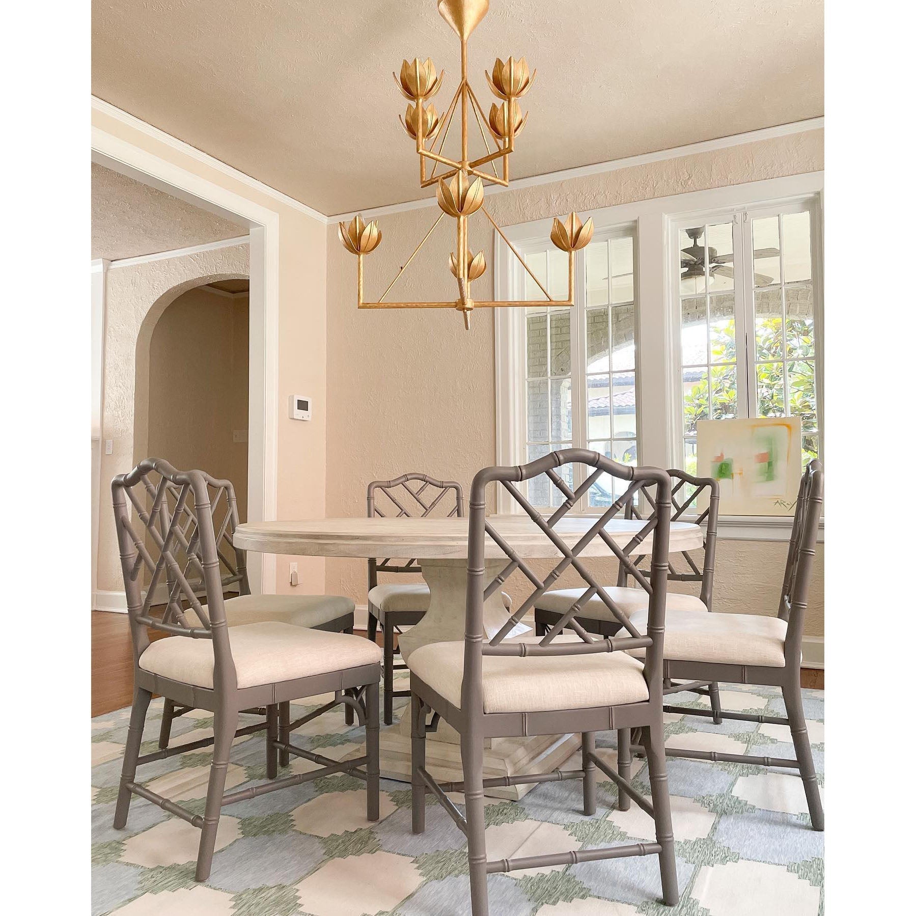 Alberto Modern Minimalist Floral Brass Chandelier - Letslighting