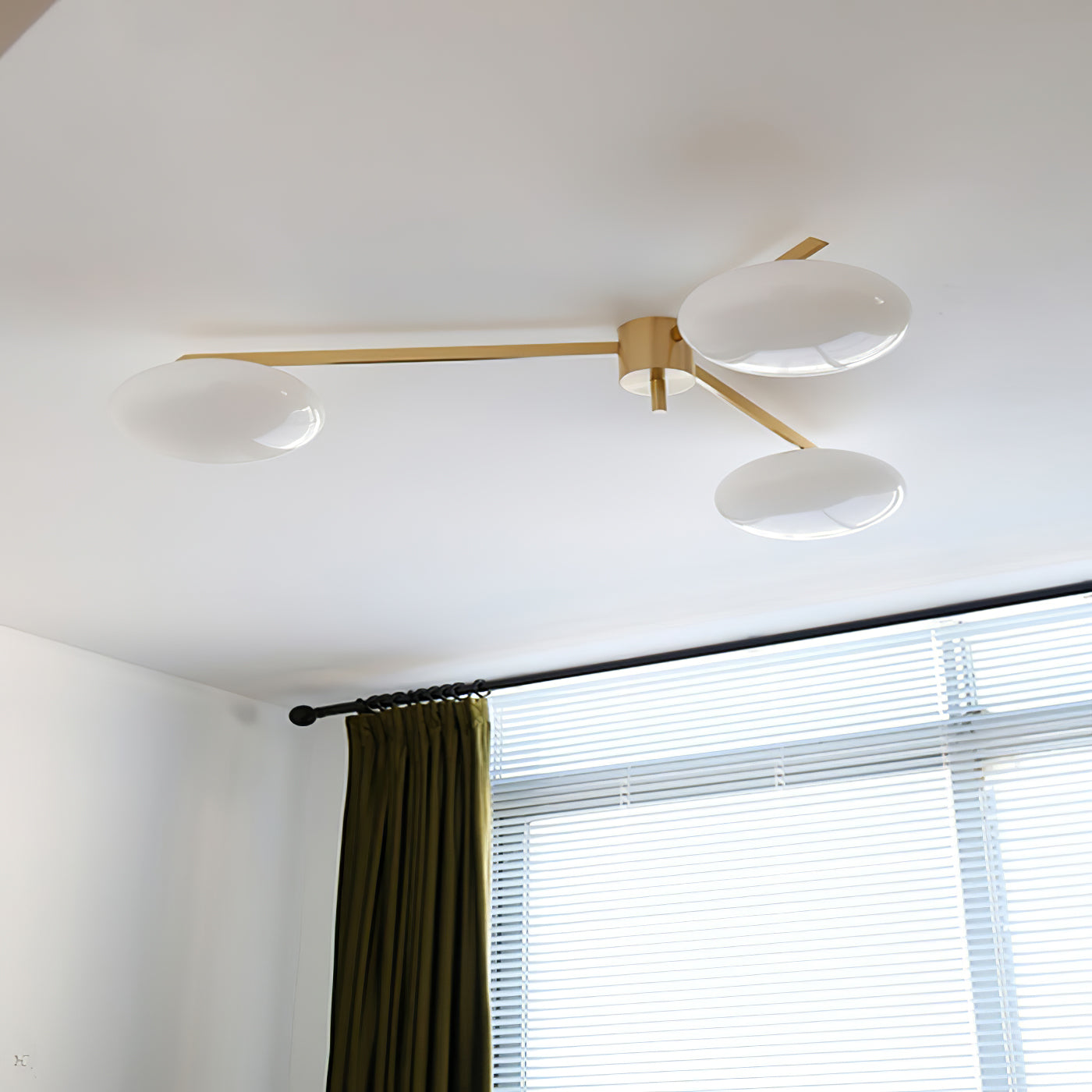 Alby Ceiling Lamp Modern Brass Flush Mount Light - Letslighting