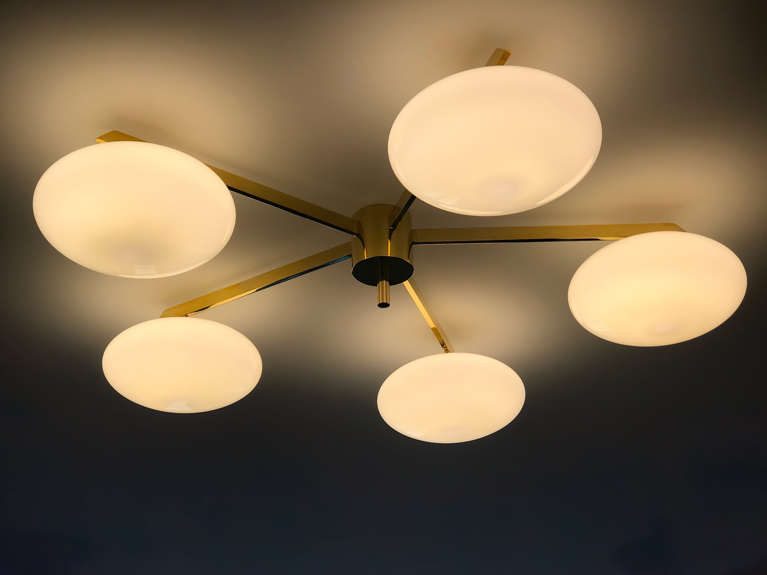 Alby Ceiling Lamp Modern Brass Flush Mount Light - Letslighting