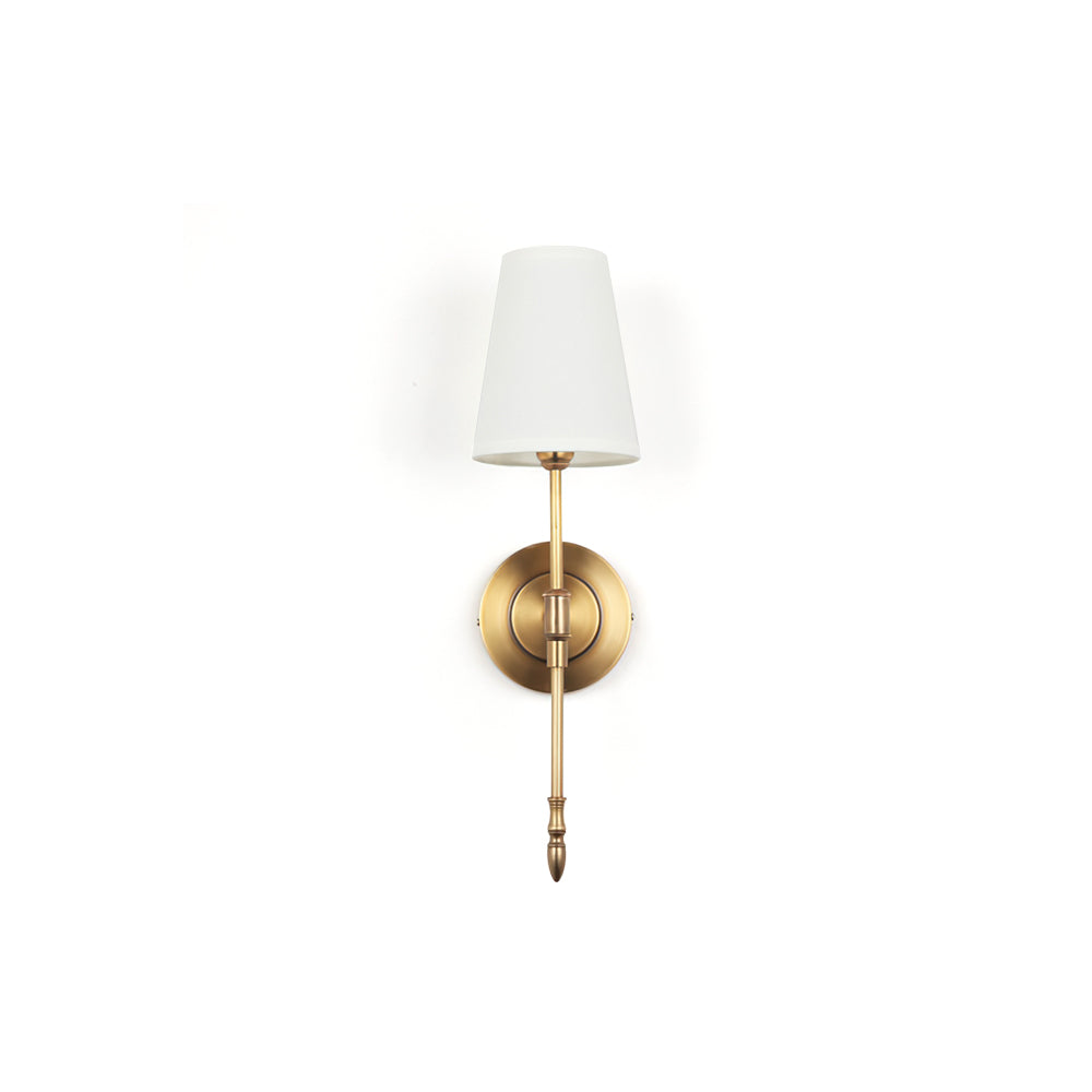 Aldex Wall Lamp Brass Fabric Shade - Letslighting