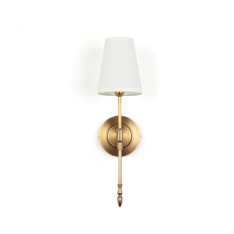 Aldex Wall Lamp Brass Fabric Shade - Letslighting