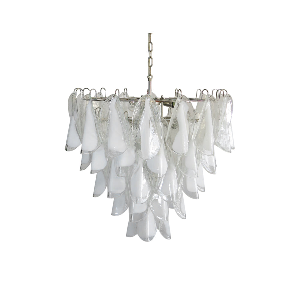 Aletta Chandelier Hand-Blown Glass Petals Modern Luxury - Letslighting