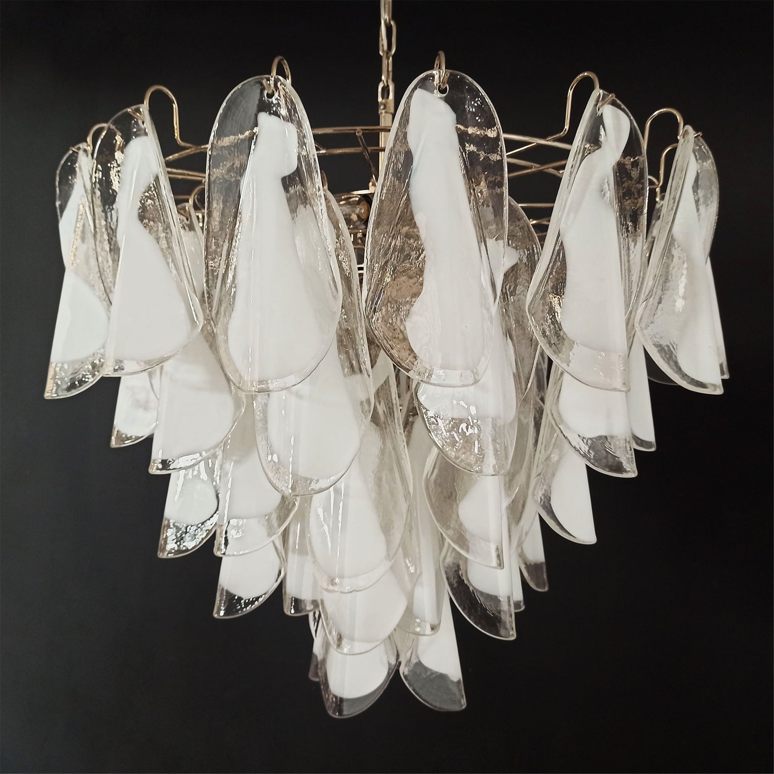 Aletta Chandelier Hand-Blown Glass Petals Modern Luxury - Letslighting