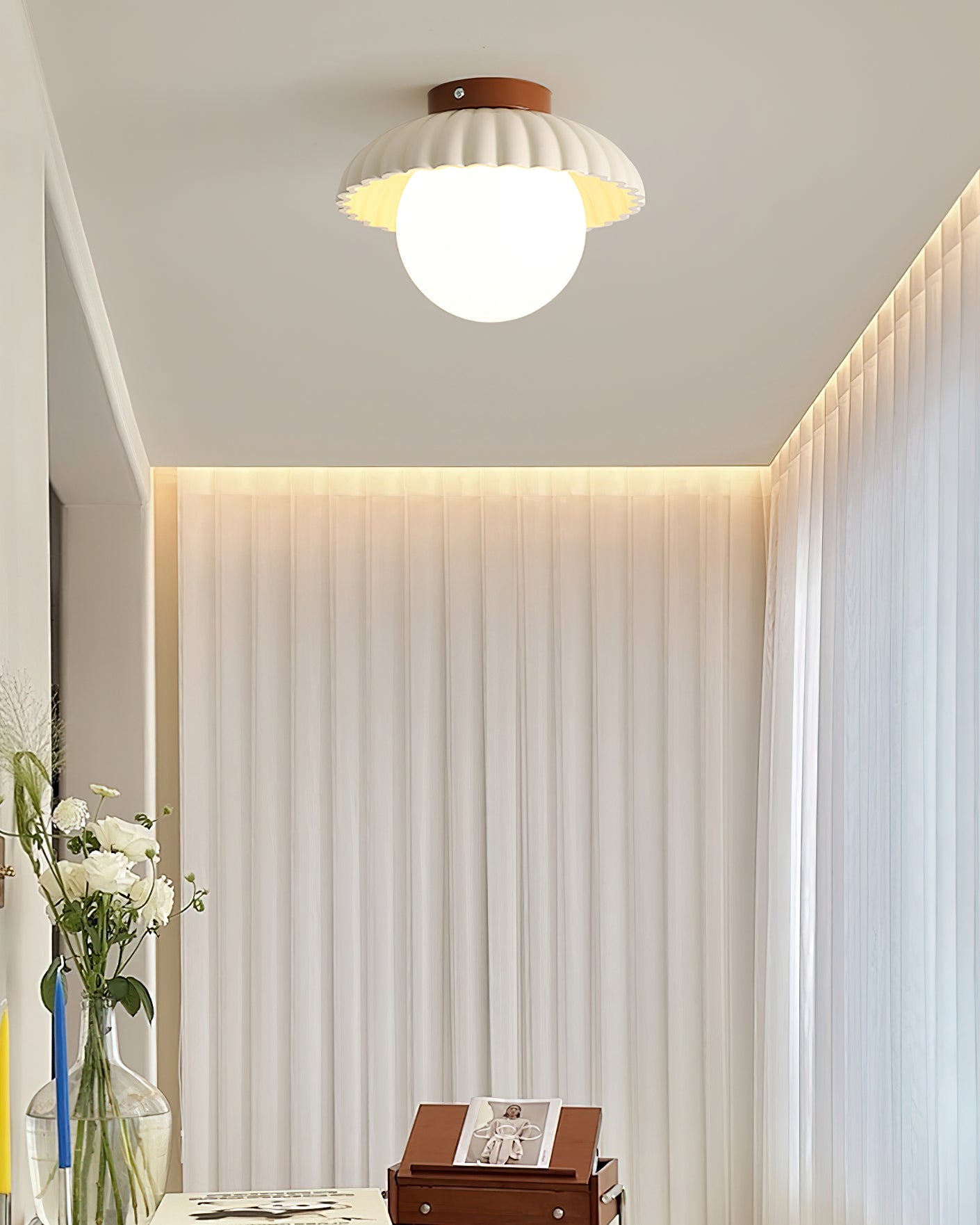 Scallop Glow Flush Mount Ceiling Light - Letslighting