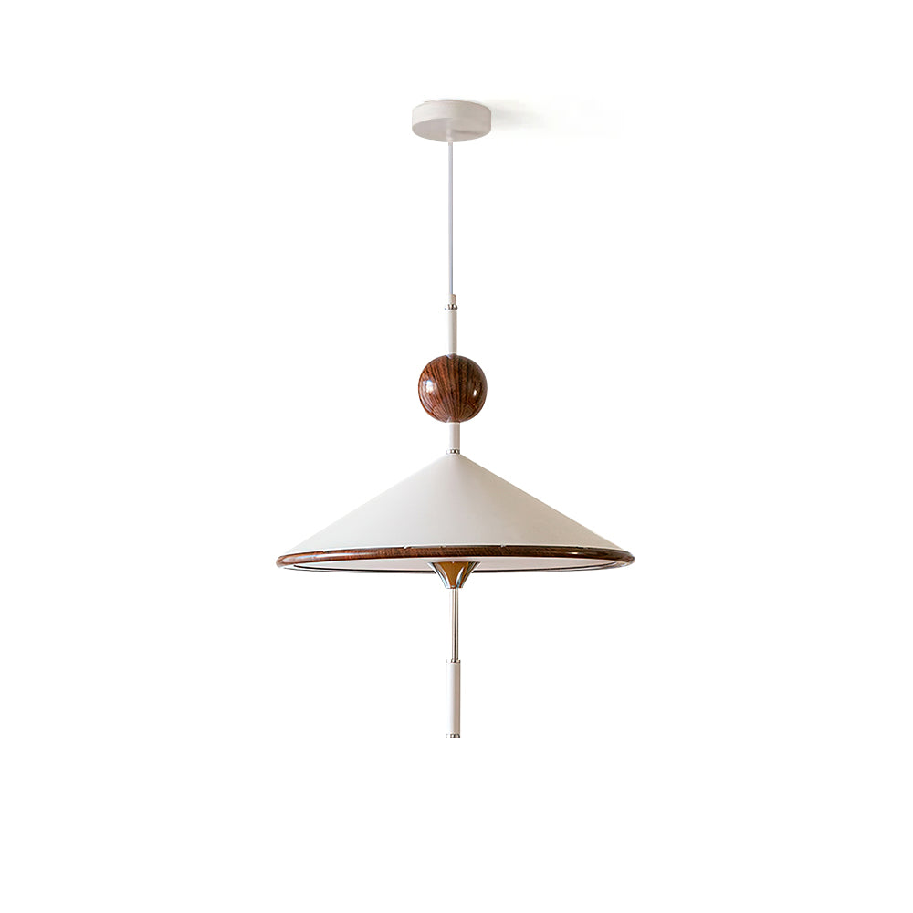 Alien Pendant Lamp Cone Shade Wood Sphere - Letslighting