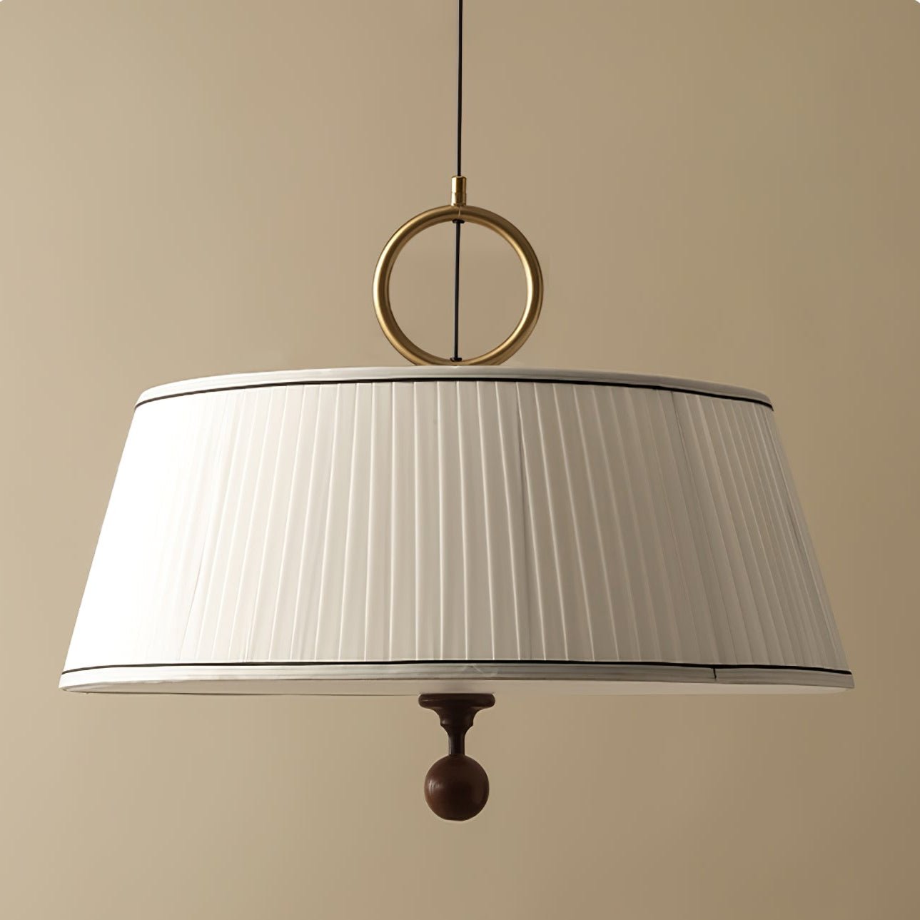 Zavaran Traditional Natural Wood Fabric Pendant Lamp - Letslighting