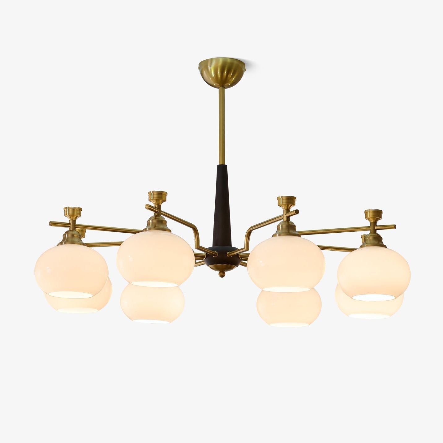 Velirara Traditional Unique Sphere Wood Glass Chandelier - Letslighting