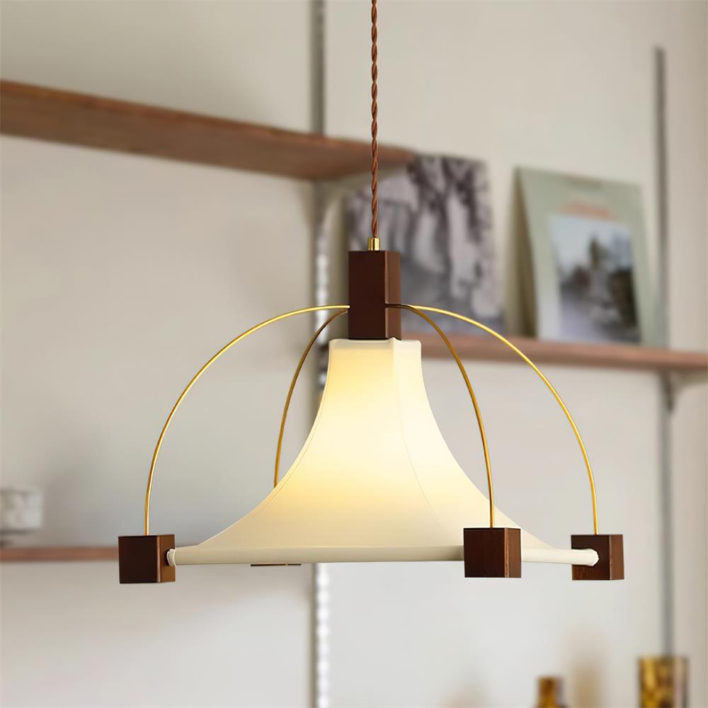 Allegra Pendant Lamp Fabric Frame Minimalist - Letslighting