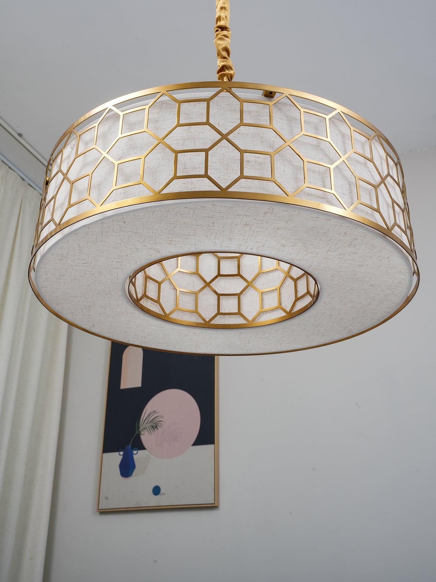 Arshaor Premium Elegance Round Copper Glass Pendant light - Letslighting