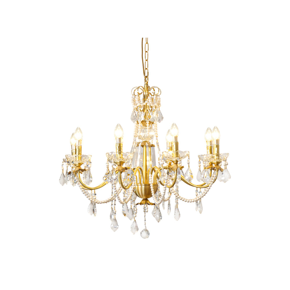 Allegri Crystal Chandelier Classic Gold Luxury - Letslighting
