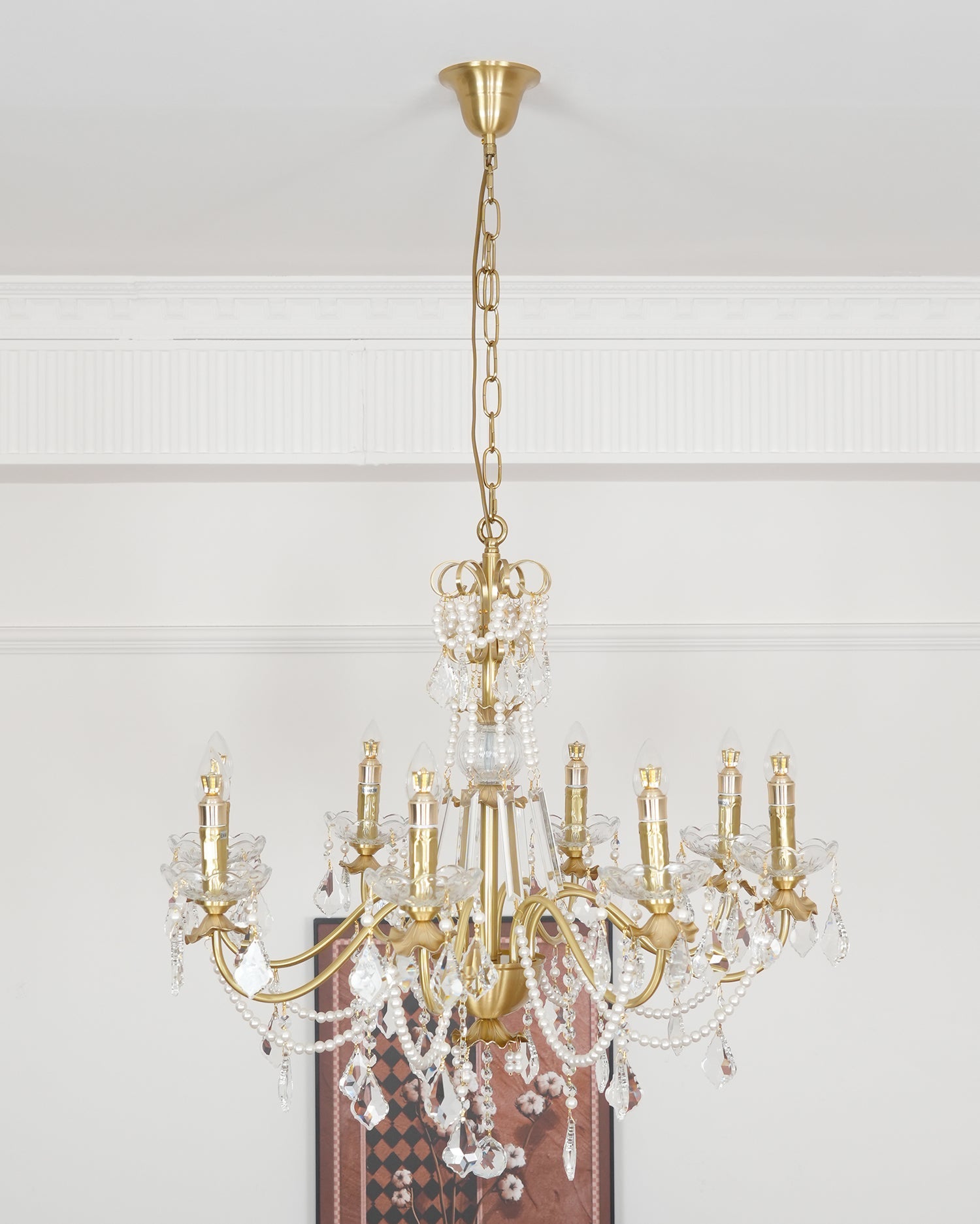 Allegri Crystal Chandelier Classic Gold Luxury - Letslighting