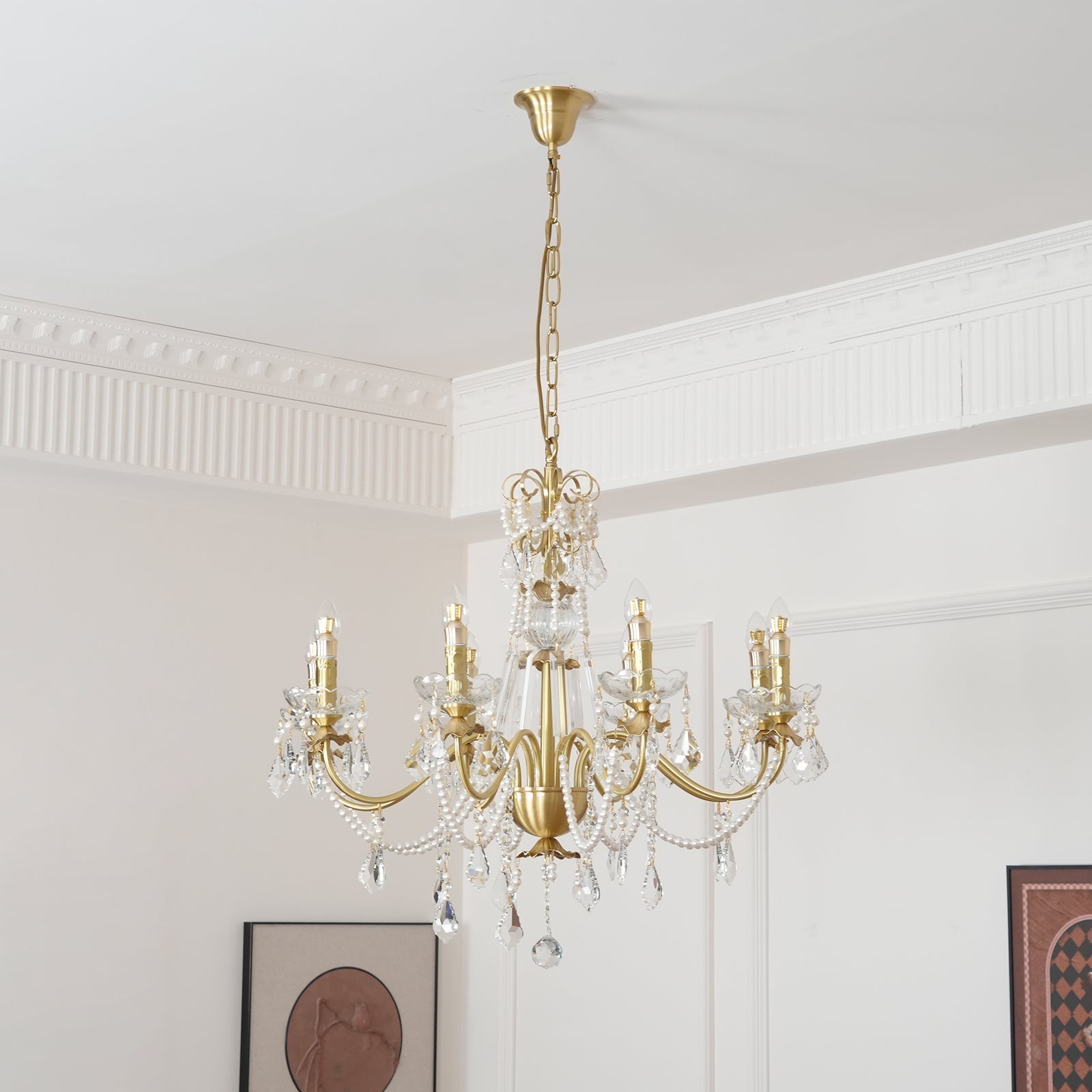 Allegri Crystal Chandelier Classic Gold Luxury - Letslighting