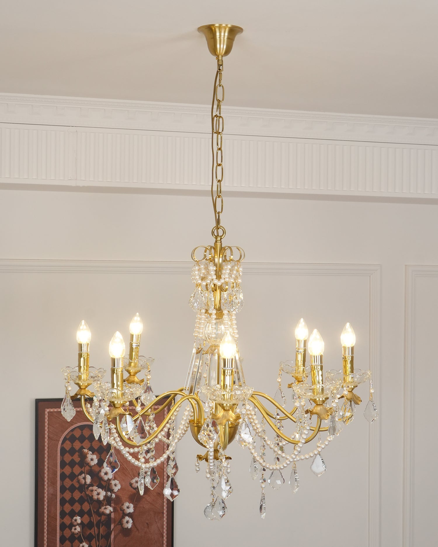 Allegri Crystal Chandelier Classic Gold Luxury - Letslighting