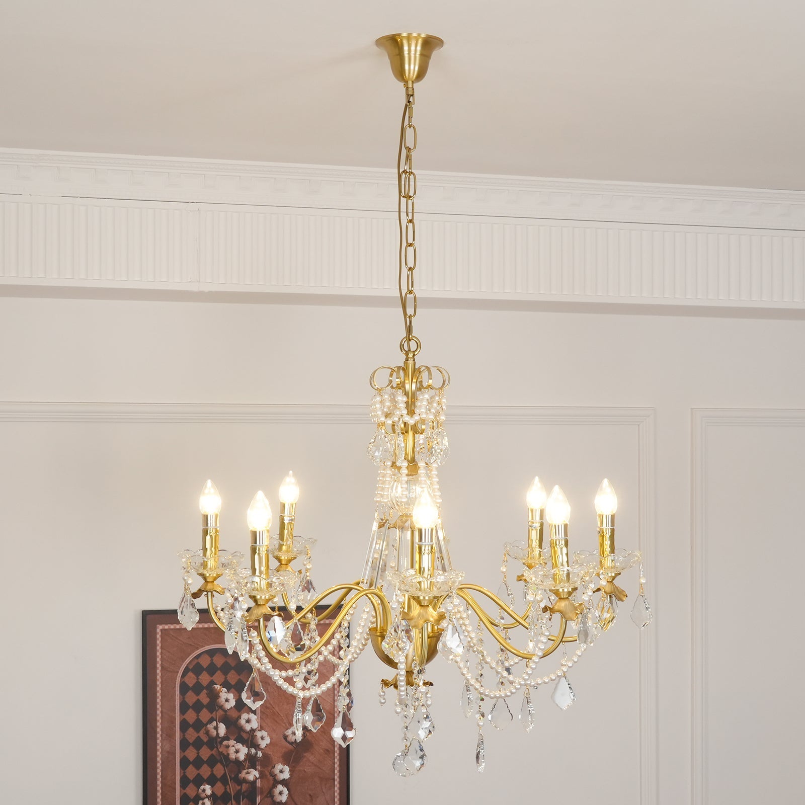 Allegri Crystal Chandelier Classic Gold Luxury - Letslighting