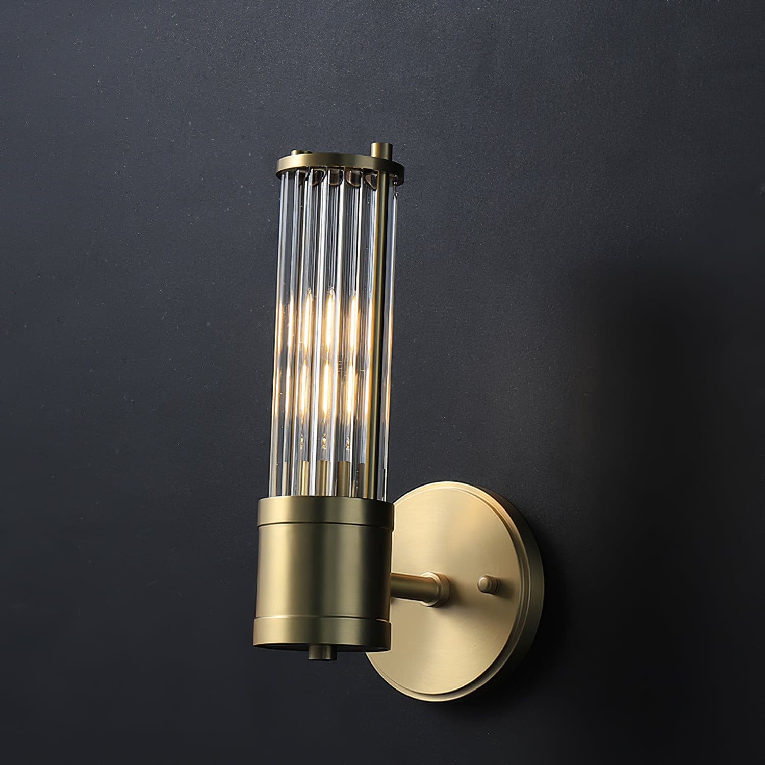 Allen Wall Lamp Glass Rods Modern Brass - Letslighting