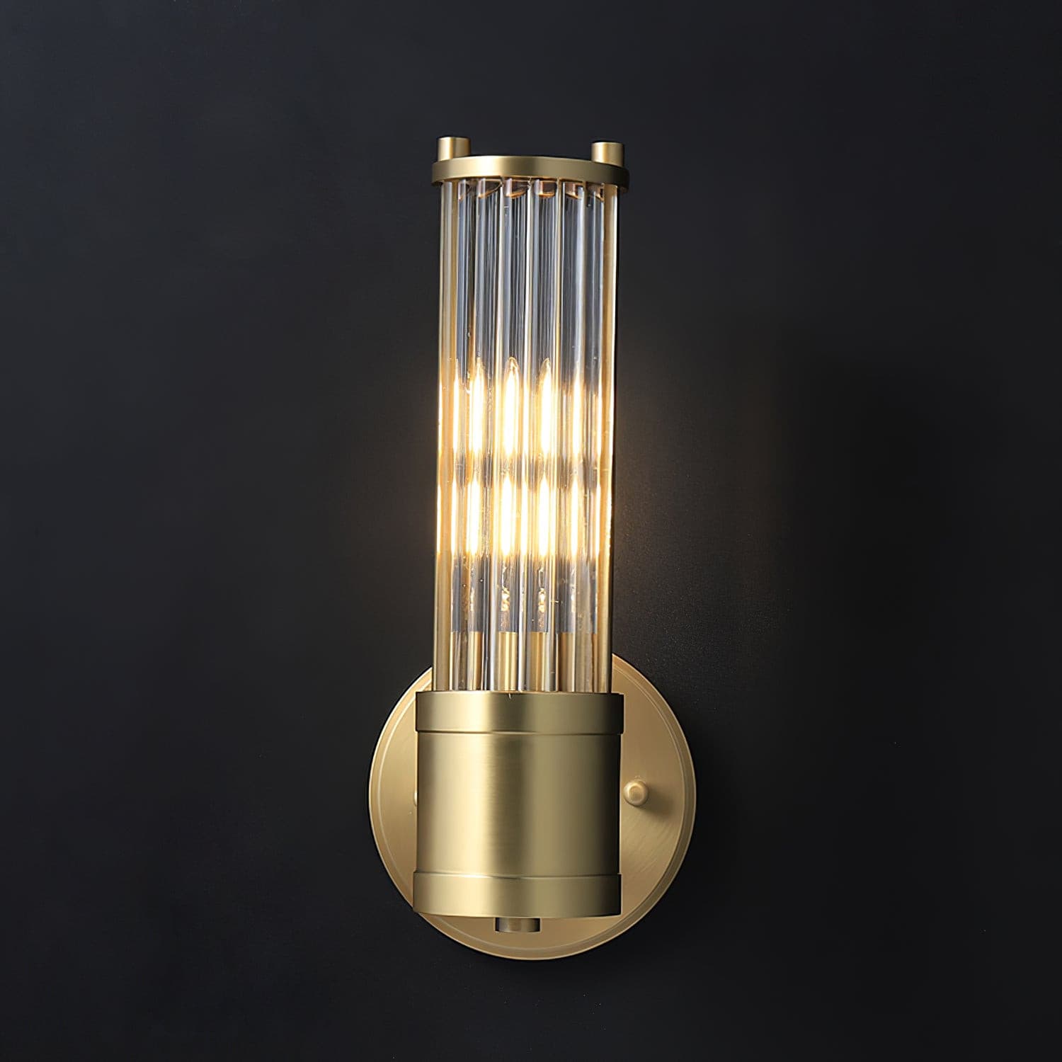 Allen Wall Lamp Glass Rods Modern Brass - Letslighting