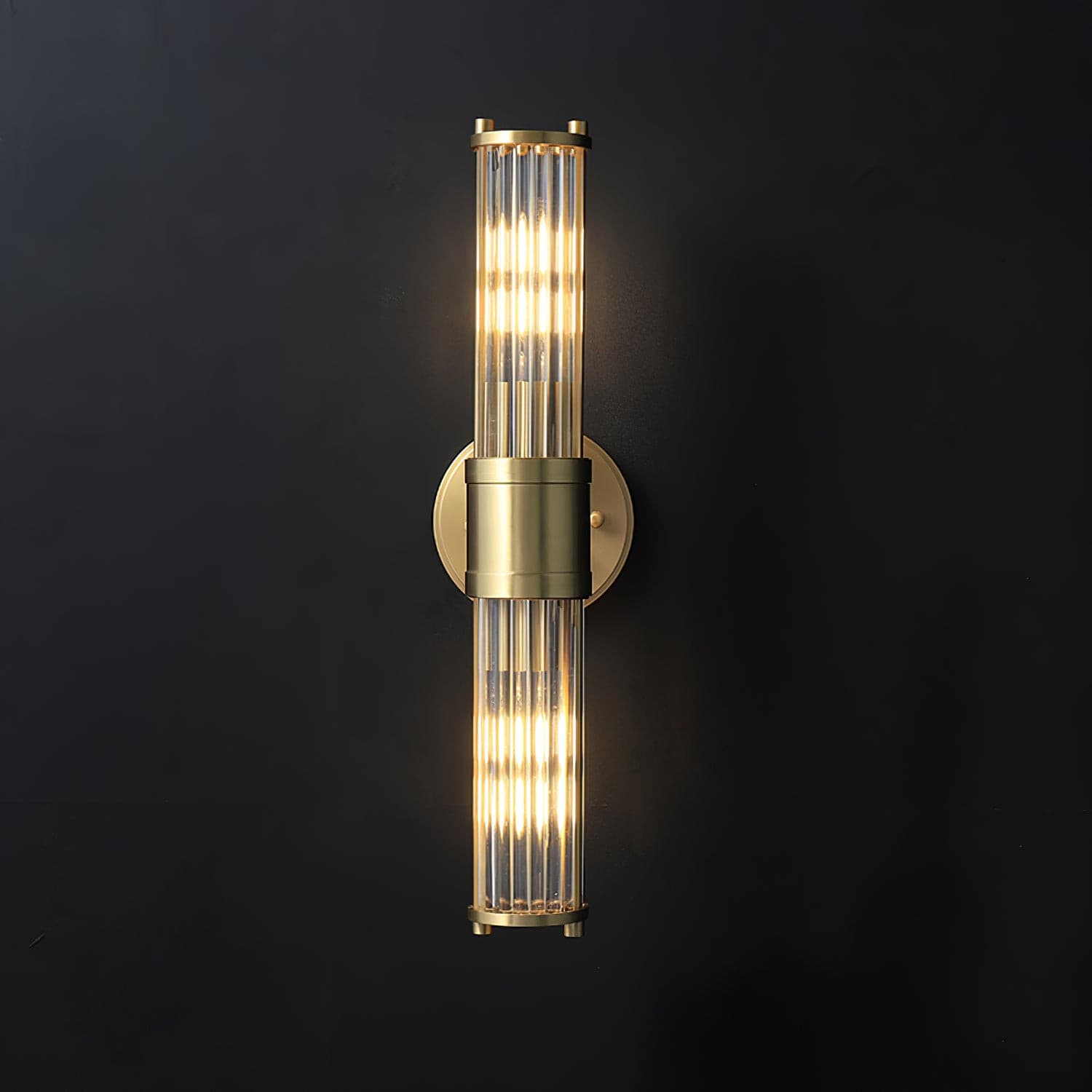 Allen Wall Lamp Glass Rods Modern Brass - Letslighting