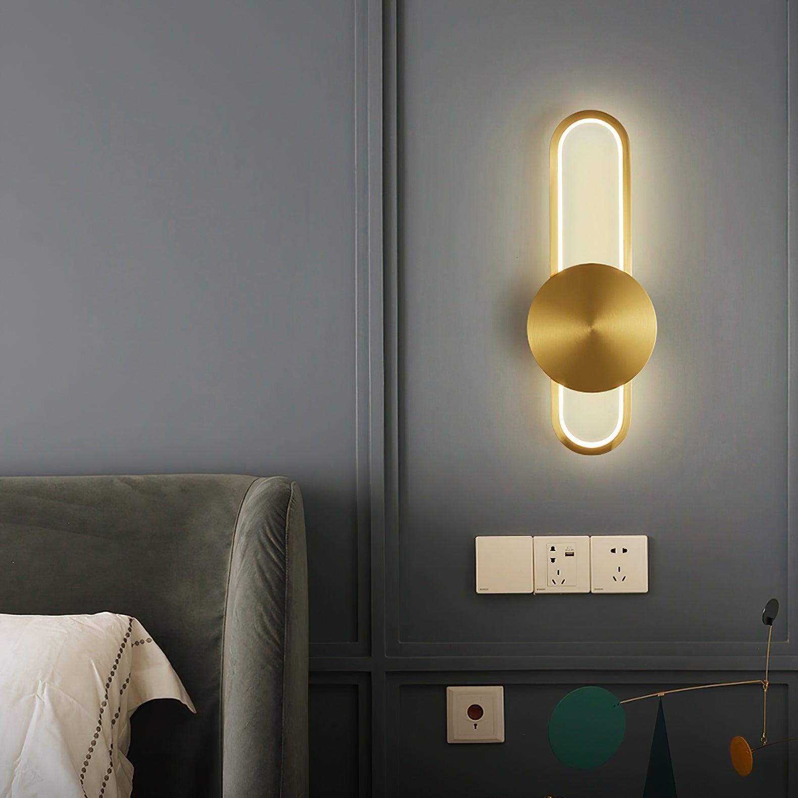 Fable Modern Minimalist Brass Wall Lamp - Letslighting
