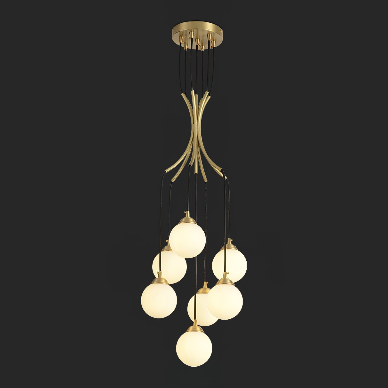Zoruvyi Modern Minimalist Ball Drop Glass Chandelier - Letslighting