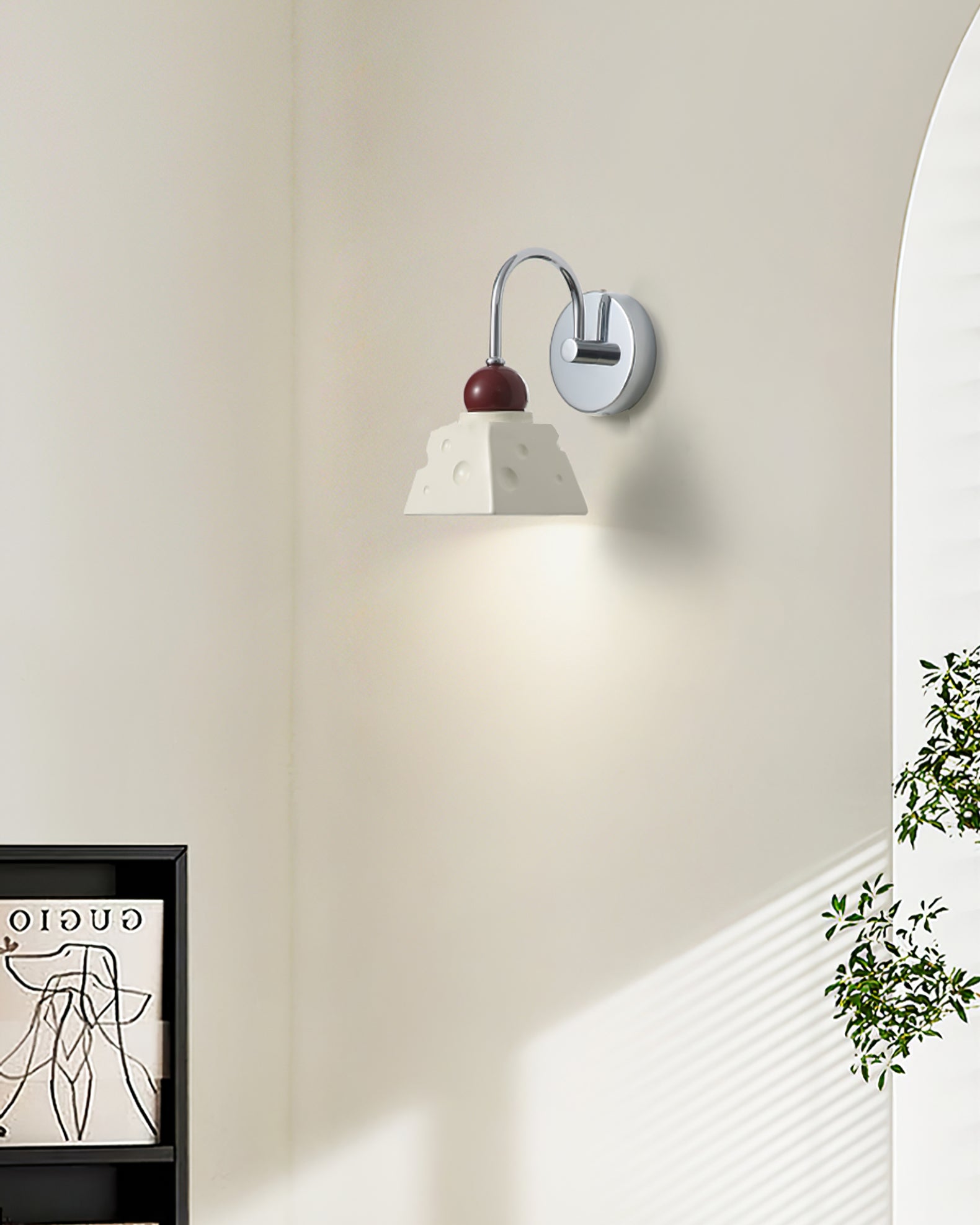 Alma Wall Light Ceramic Cheese Modern - Letslighting