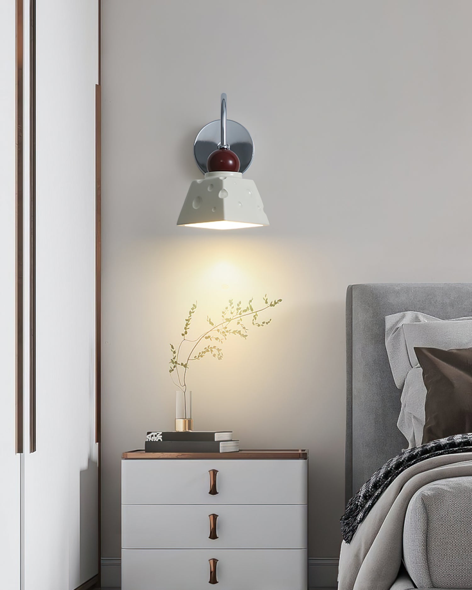 Alma Wall Light Ceramic Cheese Modern - Letslighting