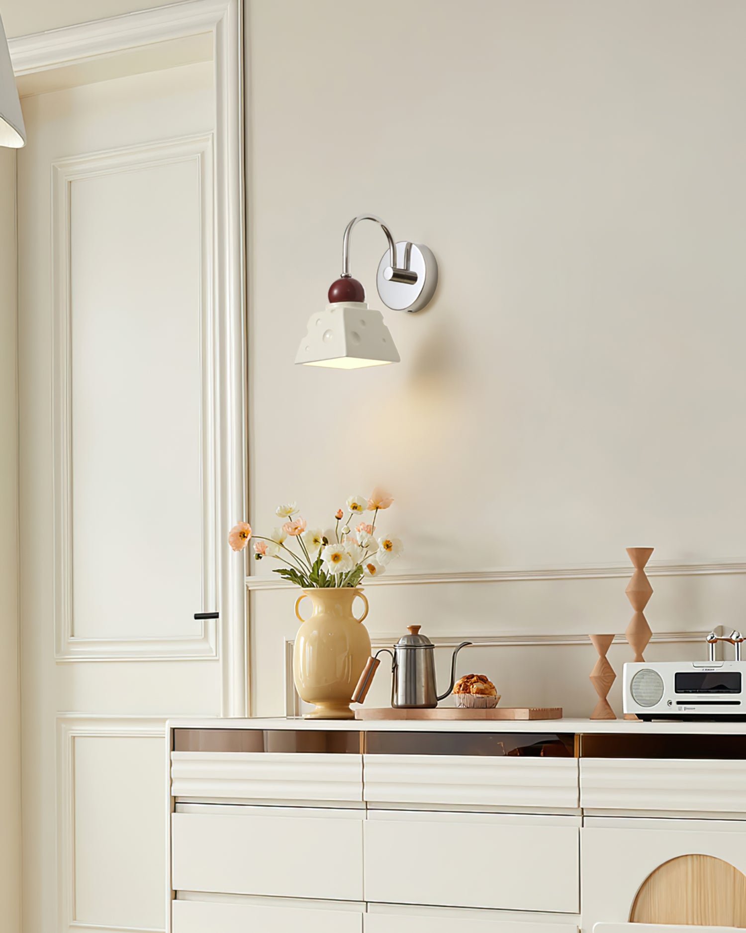 Alma Wall Light Ceramic Cheese Modern - Letslighting