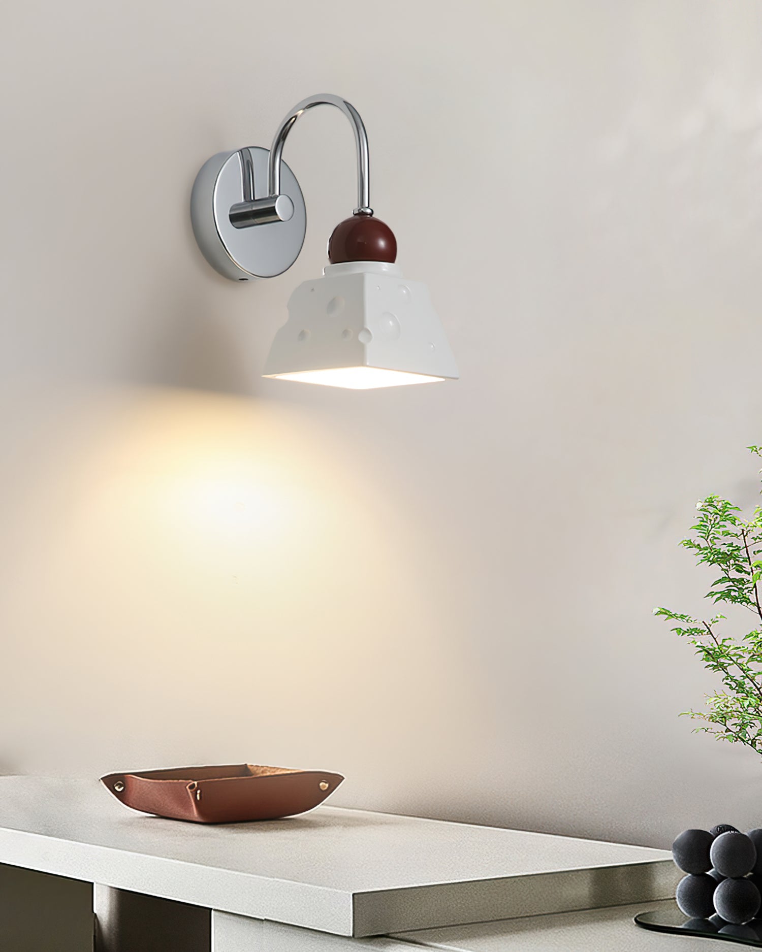 Alma Wall Light Ceramic Cheese Modern - Letslighting