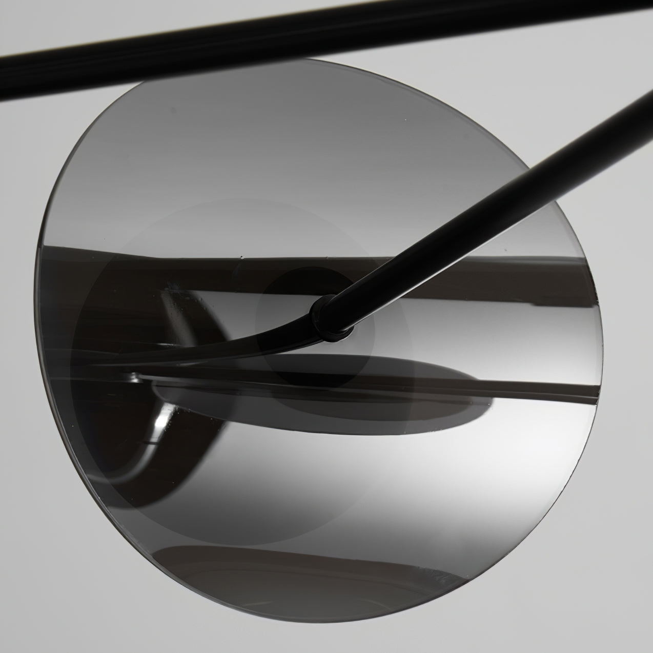 Alonso Chandelier Black Glass Disc Modern Statement - Letslighting